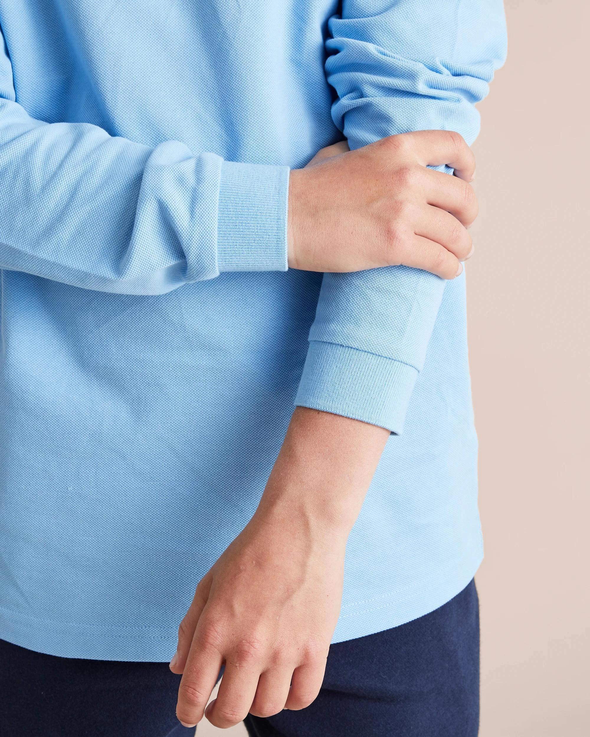 8 Target Long Sleeve Polo Top SKY BLUE, 8 of 8