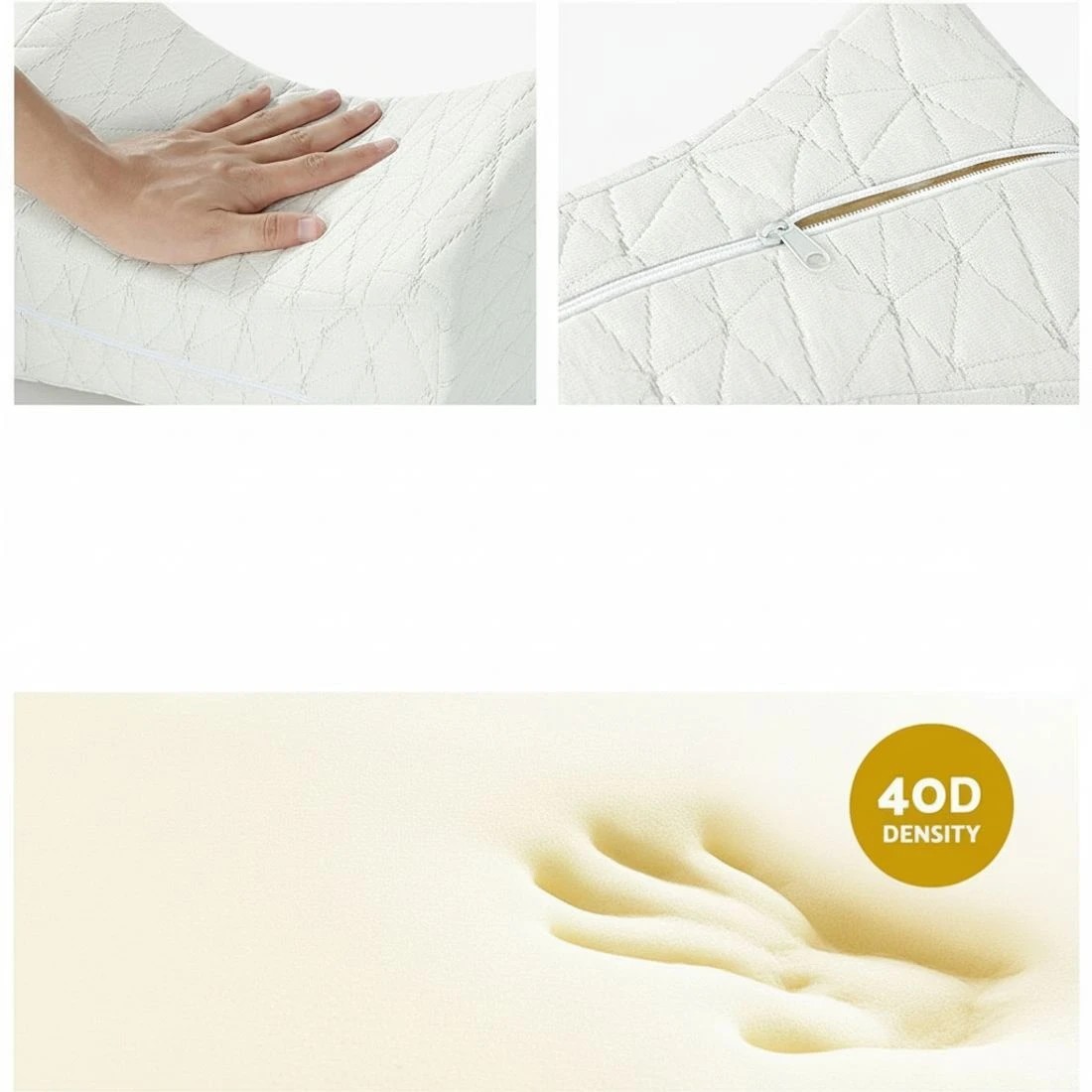 4 Giselle Bedding Memory Foam Leg Knee Pillow - White, 4 of 4