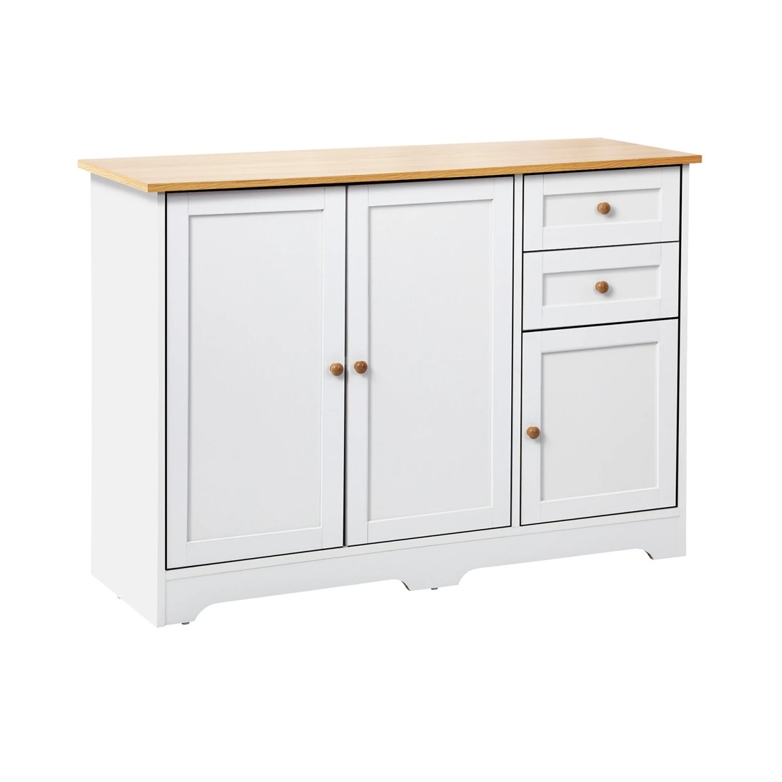 8 Oikiture Buffet Sideboard Storage Cabinet Cupboard
 - White, 8 of 10
