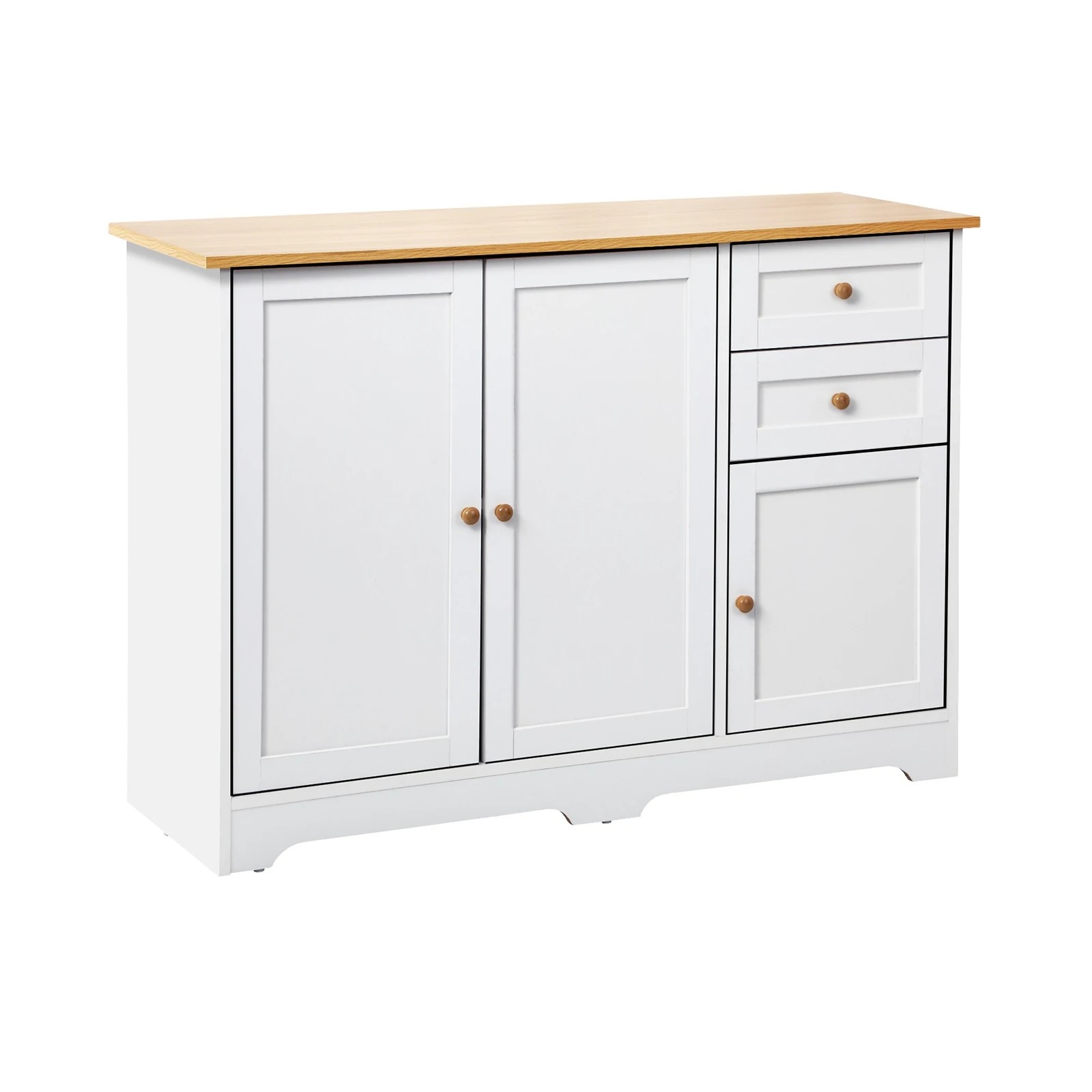 7 Oikiture Buffet Sideboard Storage Cabinet Cupboard
 - White, 7 of 9