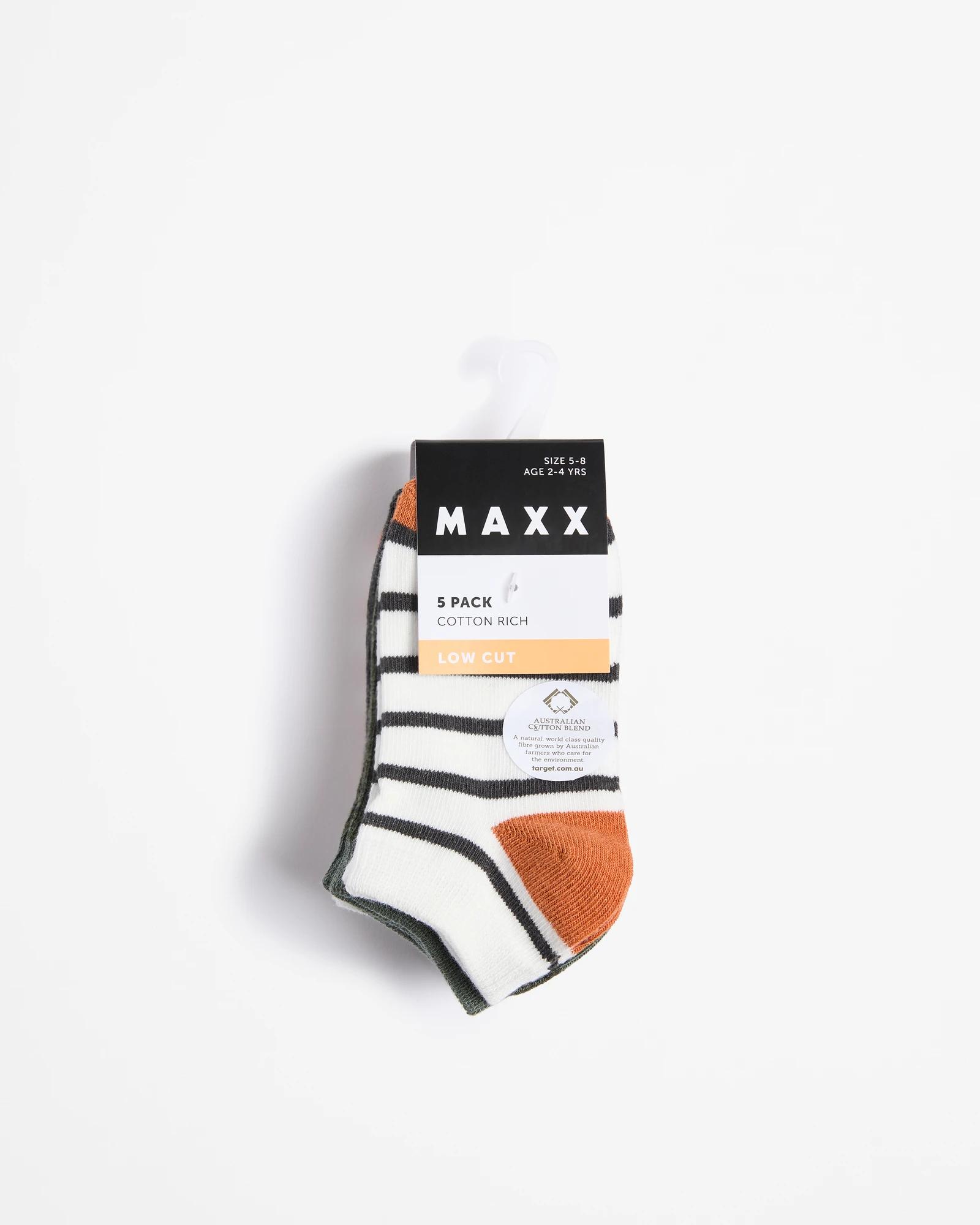 3 Boys Low Cut Socks 5 Pack - Maxx - Stripe MULTI, 3 of 3