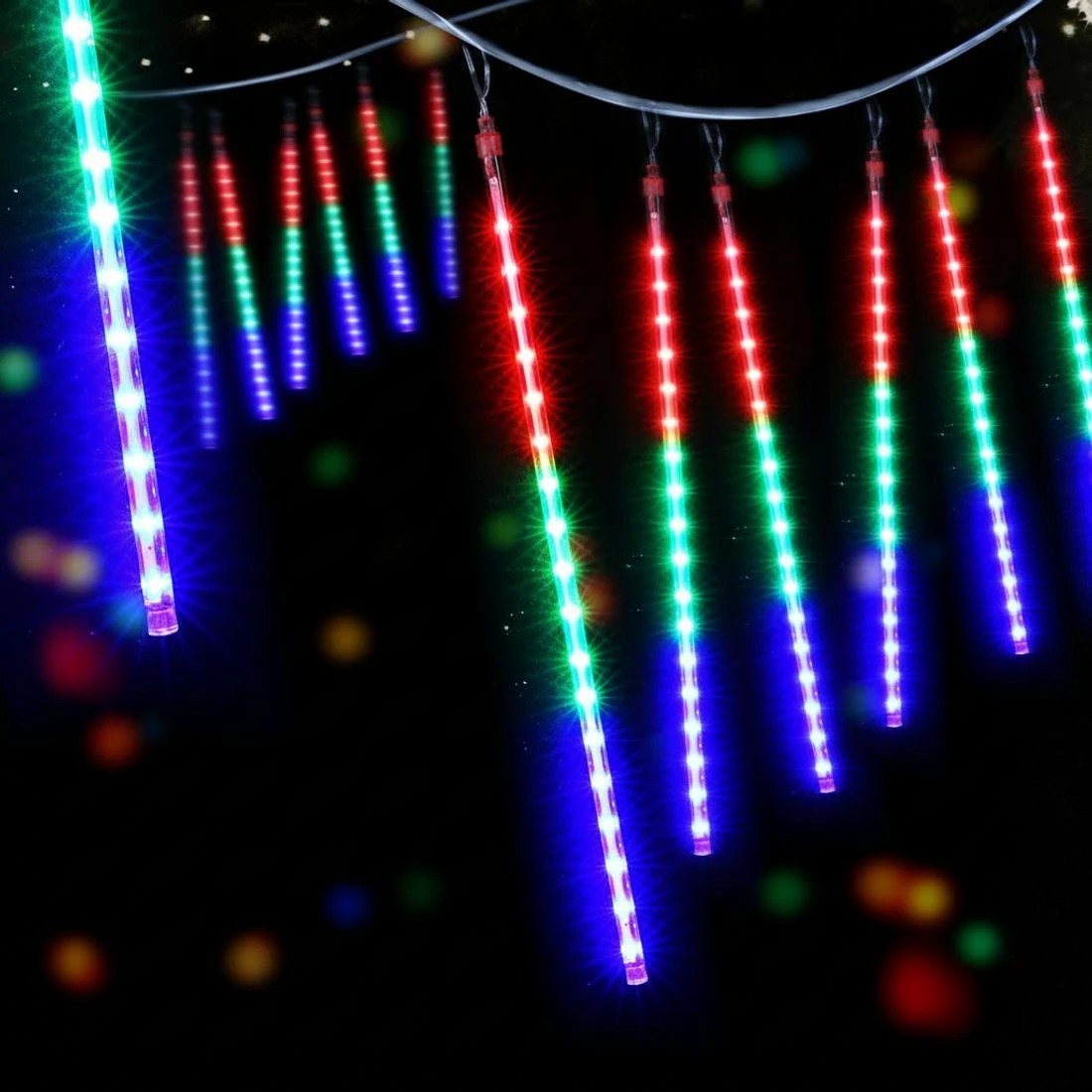 7 Jingle Jollys 7M Christmas Lights Shower Light 288 LED Icicle Falling Metor - Multi, 7 of 7