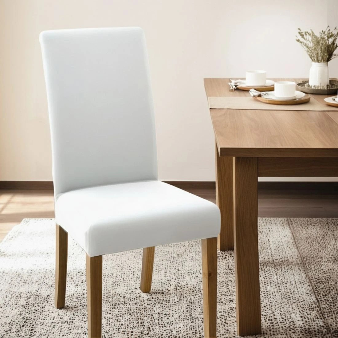 3 Artiss Dining Chair Covers 4x Slipcovers Spandex Stretch Banquet Wedding - White, 3 of 5