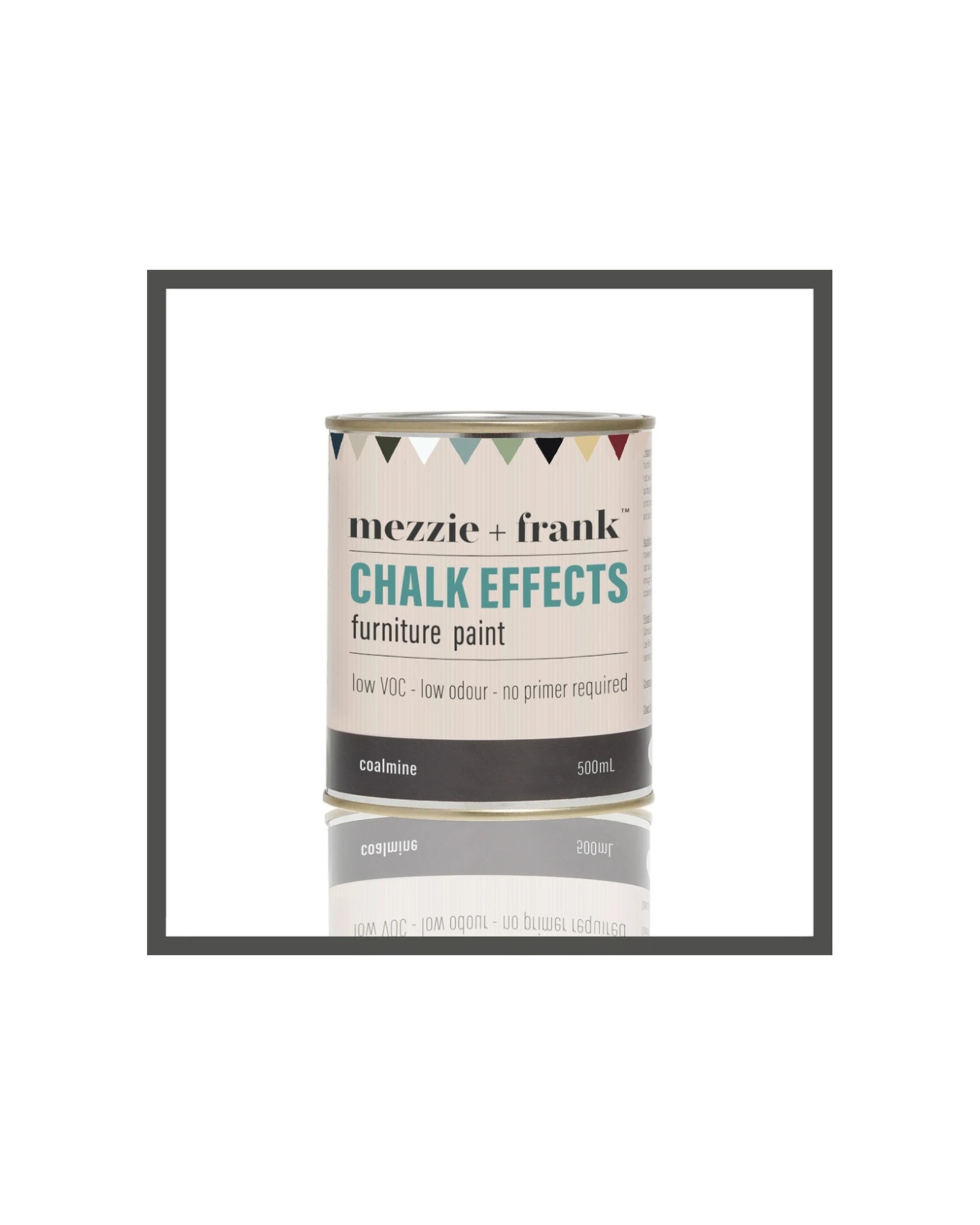 5 Mezzie+Frank Chalk Effect 0.5L Interior Water Based Furniture Paint Coalmine - Black, 5 of 5