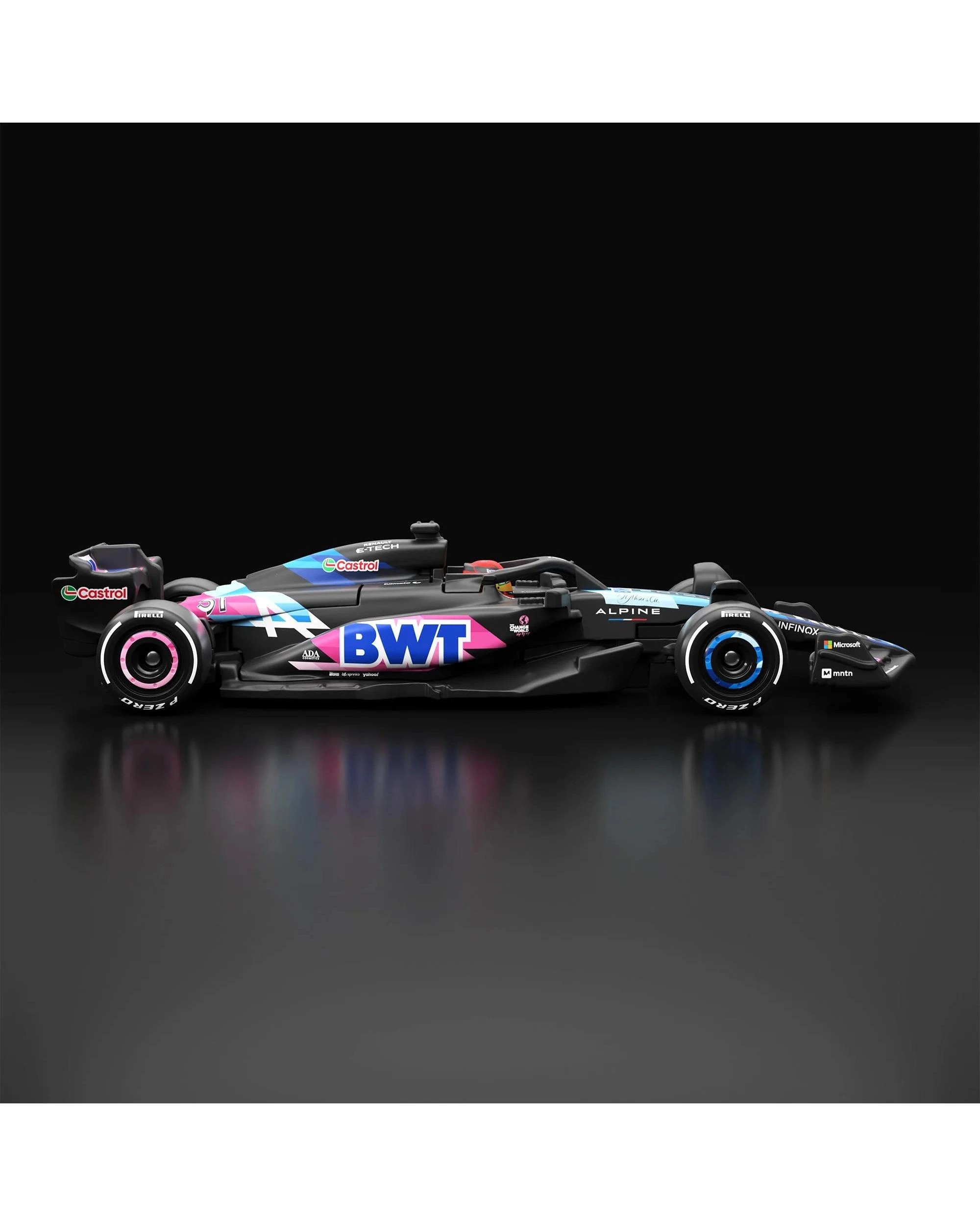 5 Hot Wheels Premium Formula 1 2024 BWT Alpine F1 Team A524 #31 Esteban Ocon Diecast Vehicle, 5 of 5