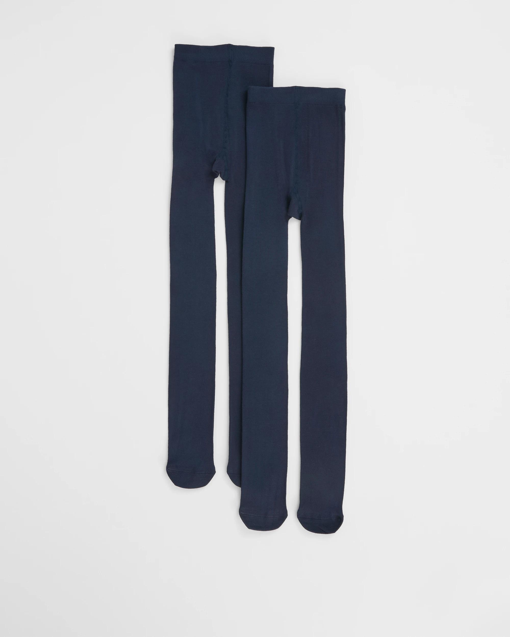 1 Maxx Bamboo 2 Pack Girls School Tights NAVY, 1 of 3