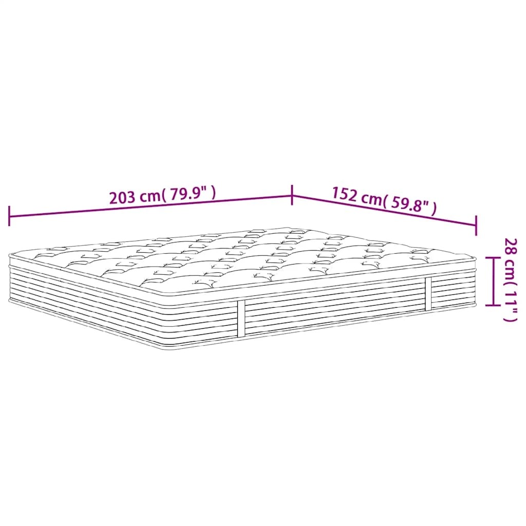 9 Vidaxl Mattress - White - Queen Bed - White, 9 of 9