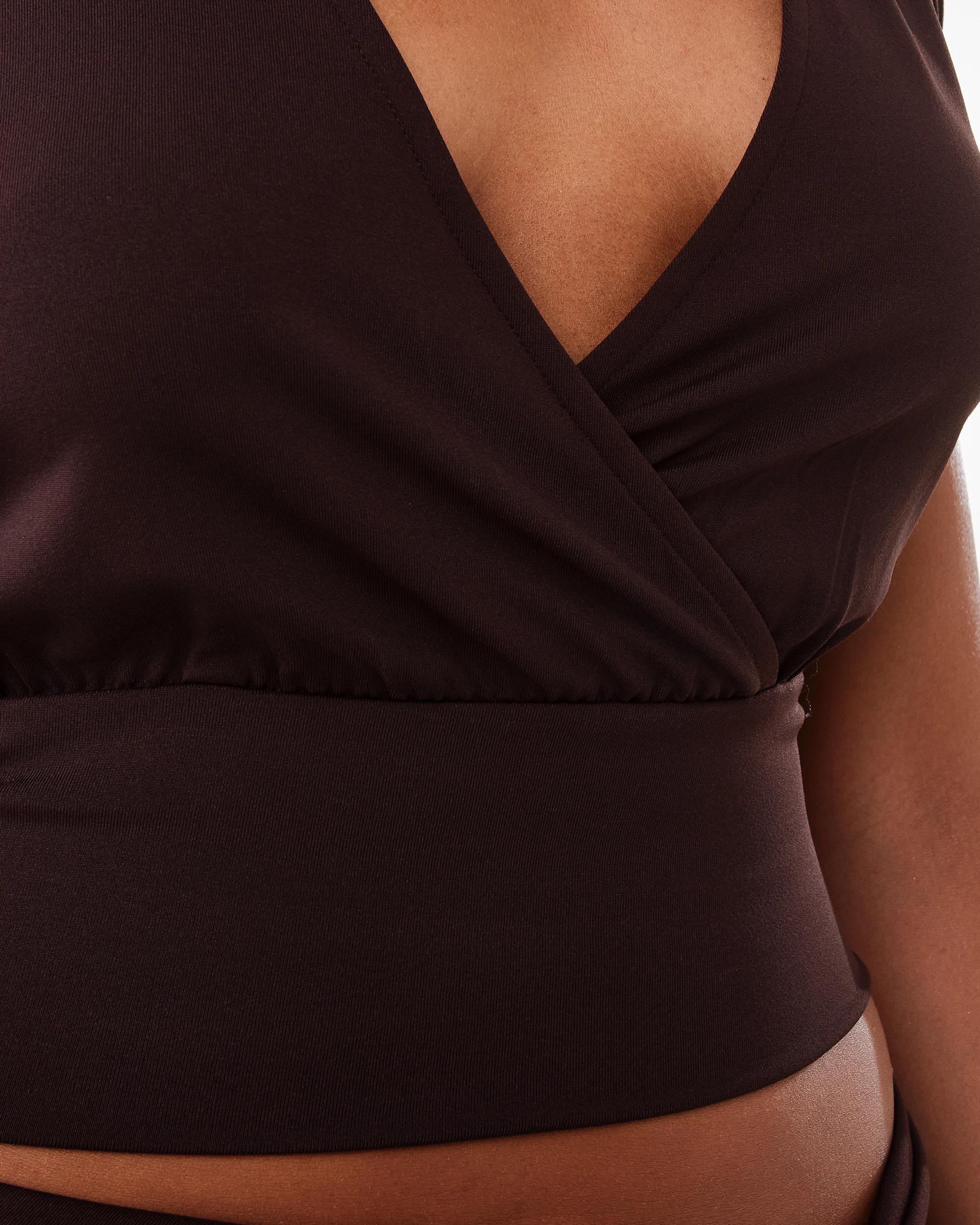 3 Jersey Halter Wrap Top Choc Plum, 3 of 3