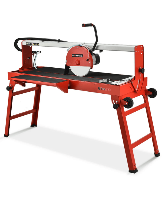 Baumr-AG 1500W Electric Tile Saw Cutter with 300mm (12") Blade, 920mm Cutting Length, Side Extension Table