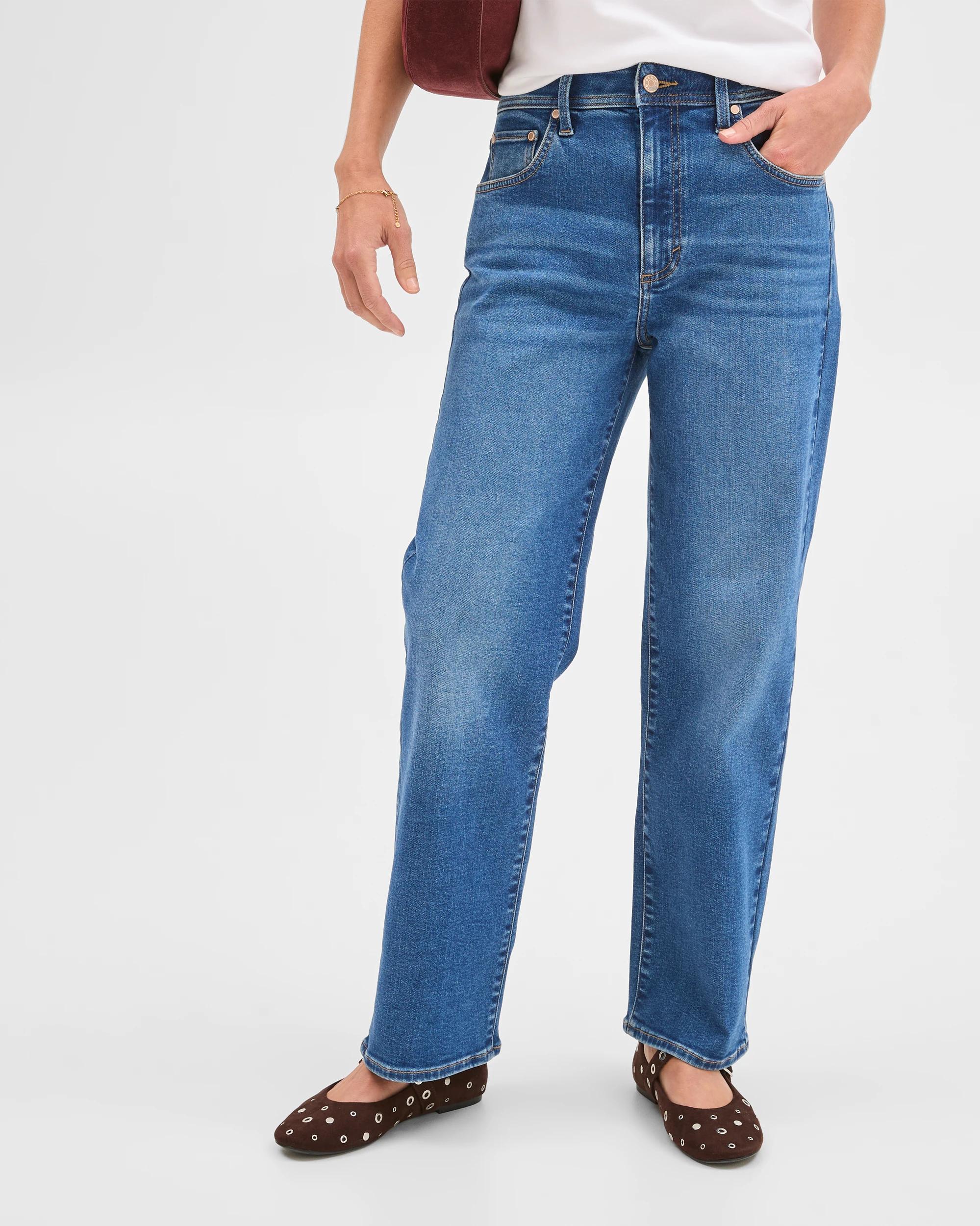 2 Target Denim Tara Slim Fit Straight Denim Jeans DARK WORN INDIGO, 2 of 7