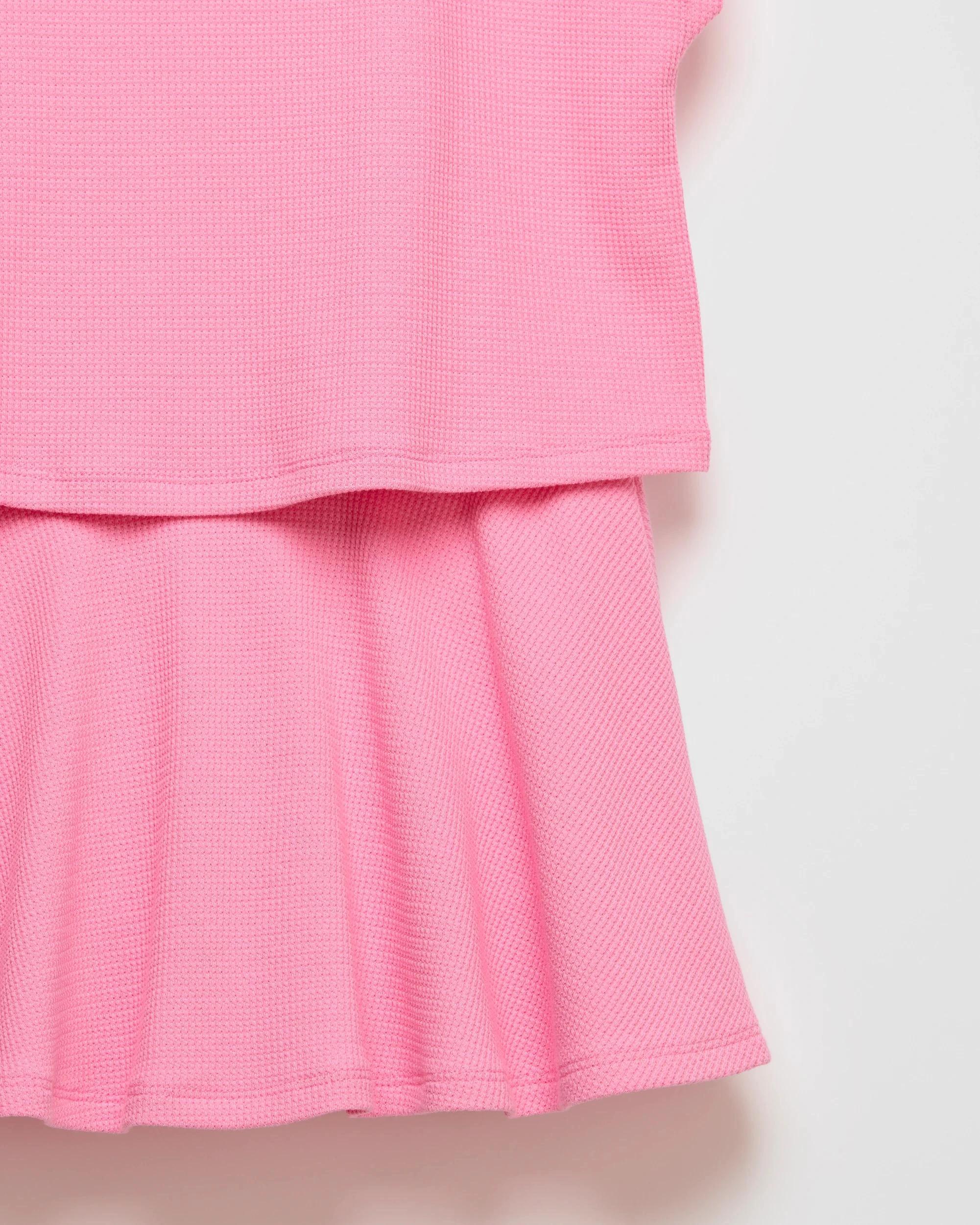 6 Target Waffle T-Shirt and Skort 2 Piece Set PINK, 6 of 6