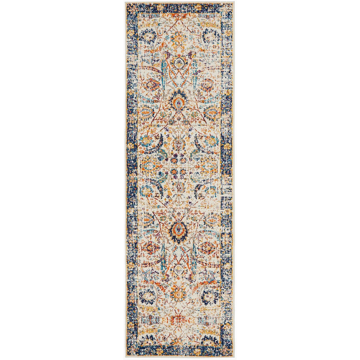 2 Common Ground Rugs Encore 255 500x80cm Runner - Extra Large Pet Friendly Rug - White, 2 of 8