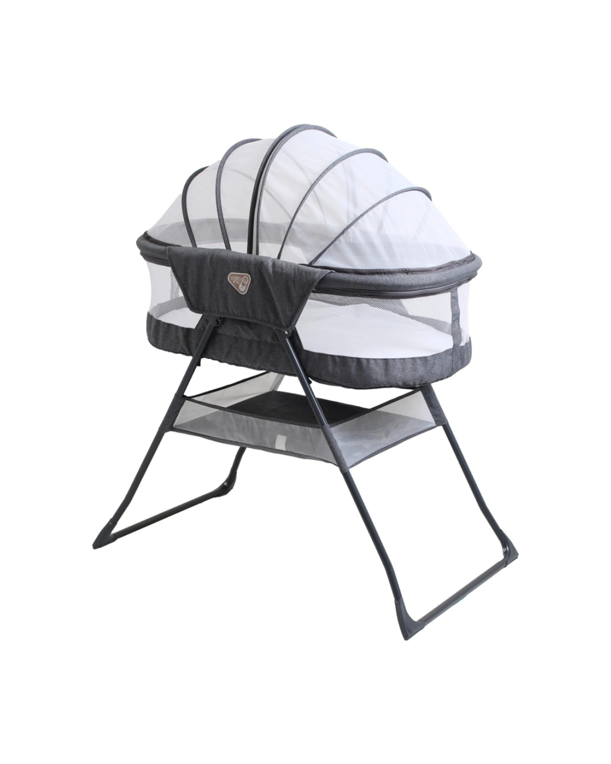2 Veebee Sonno Bassinet On Stand Foldable With Insect Protection Birch - Silver, 2 of 4