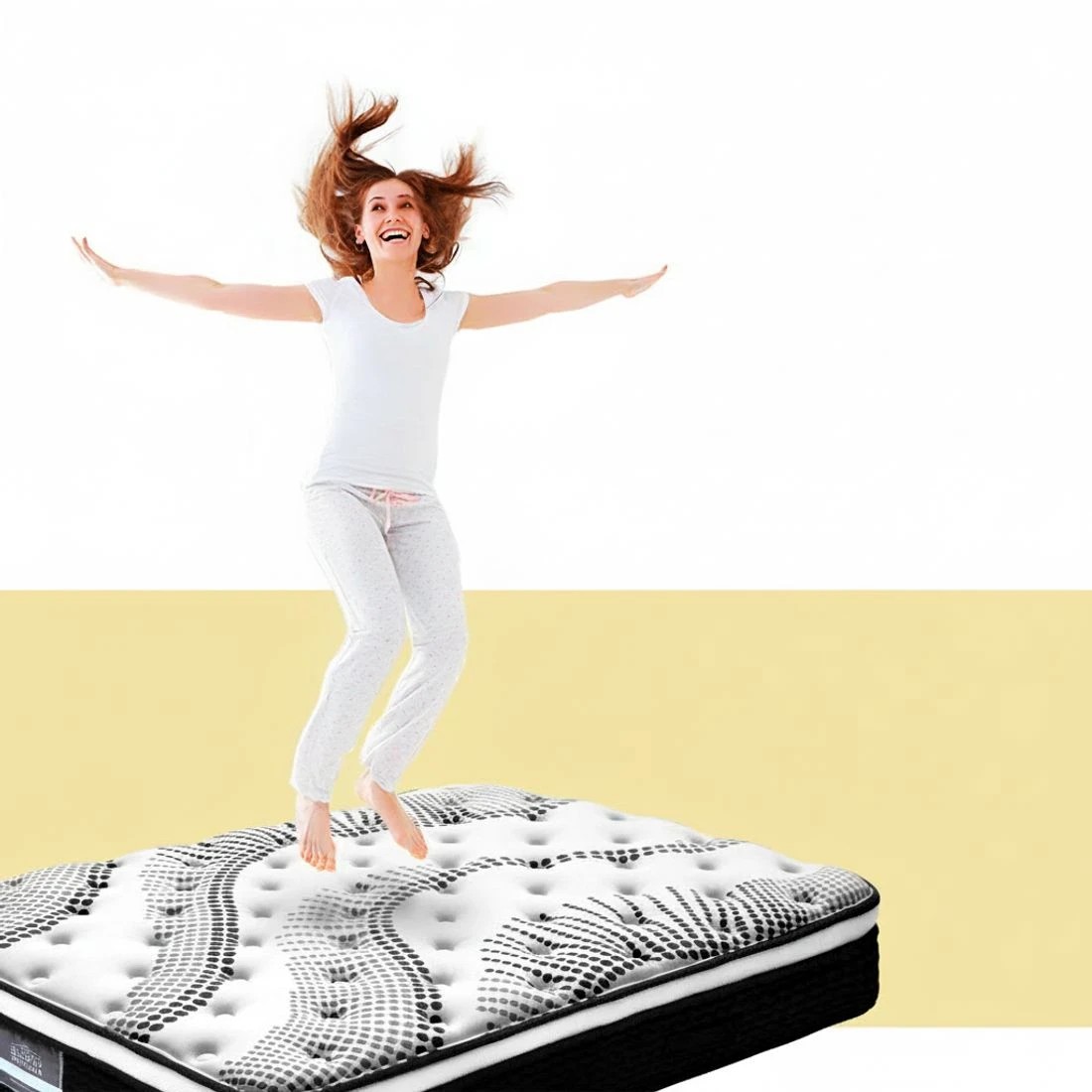 4 Giselle Bedding 32cm Mattress Euro Top Queen - Queen Bed - Multi, 4 of 10