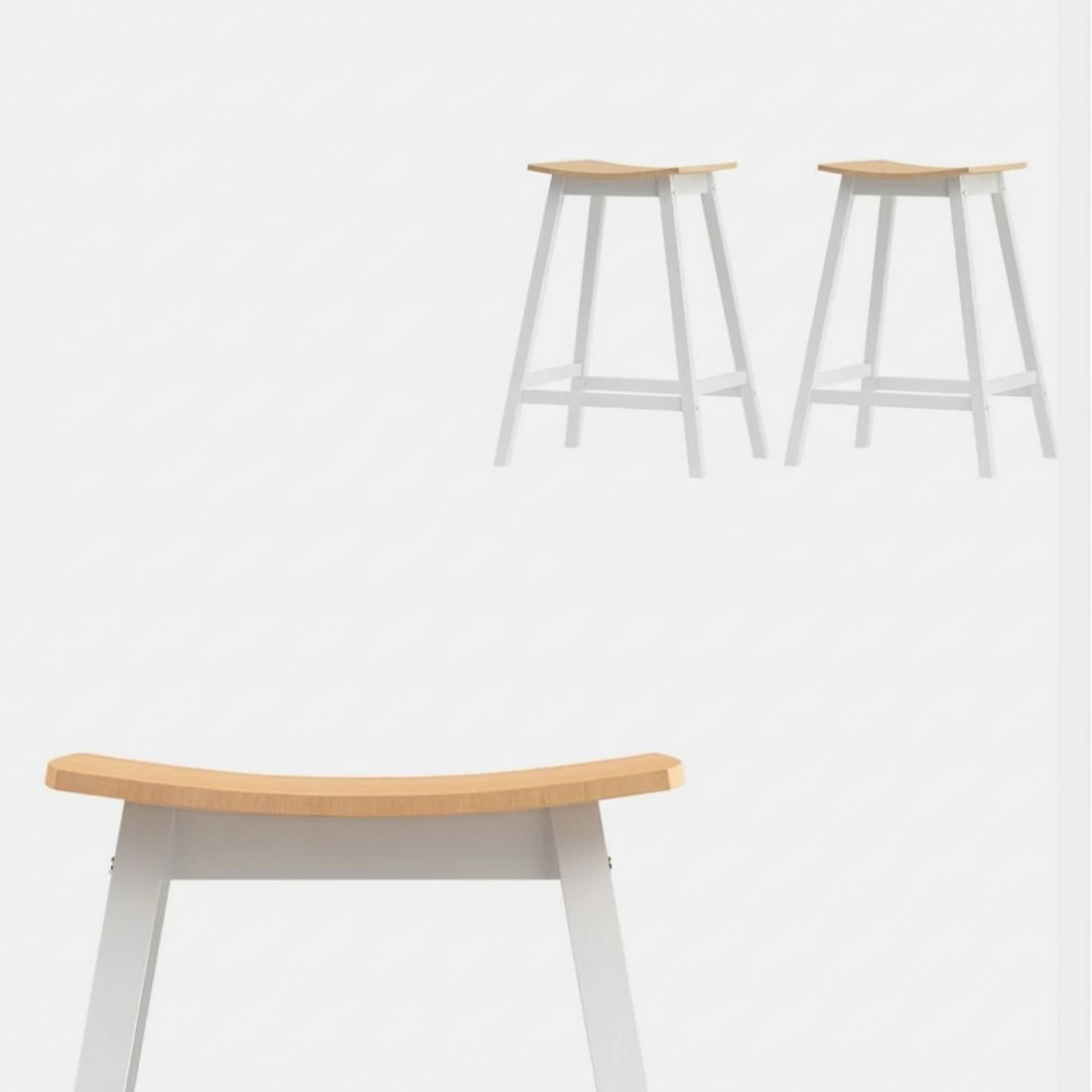 4 Artiss 4x Bar Stools Wooden Chairs - Natural, 4 of 6