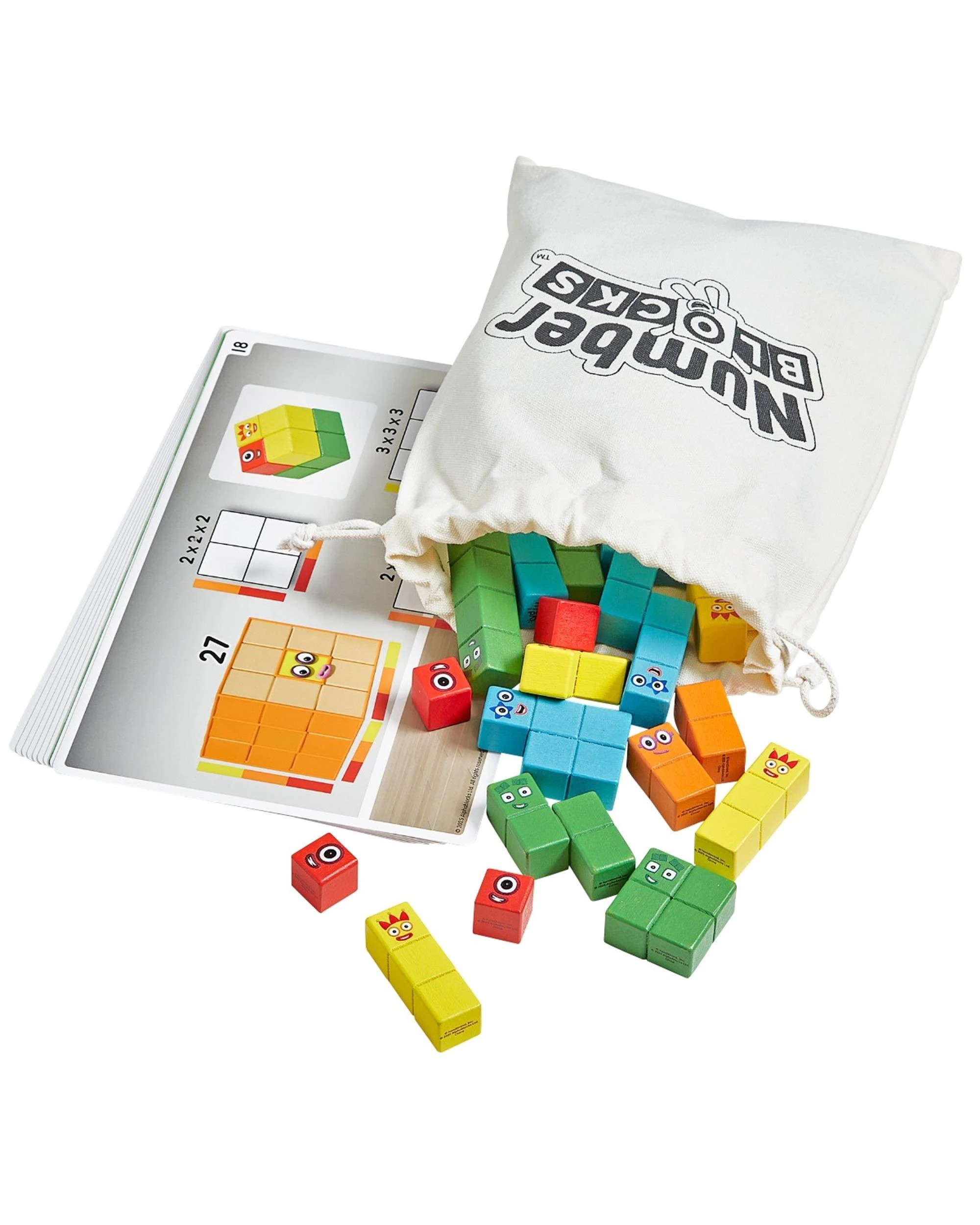 3 Numberblocks One to Five Wooden Building Blocks 39pc Activity Set, 3 of 10