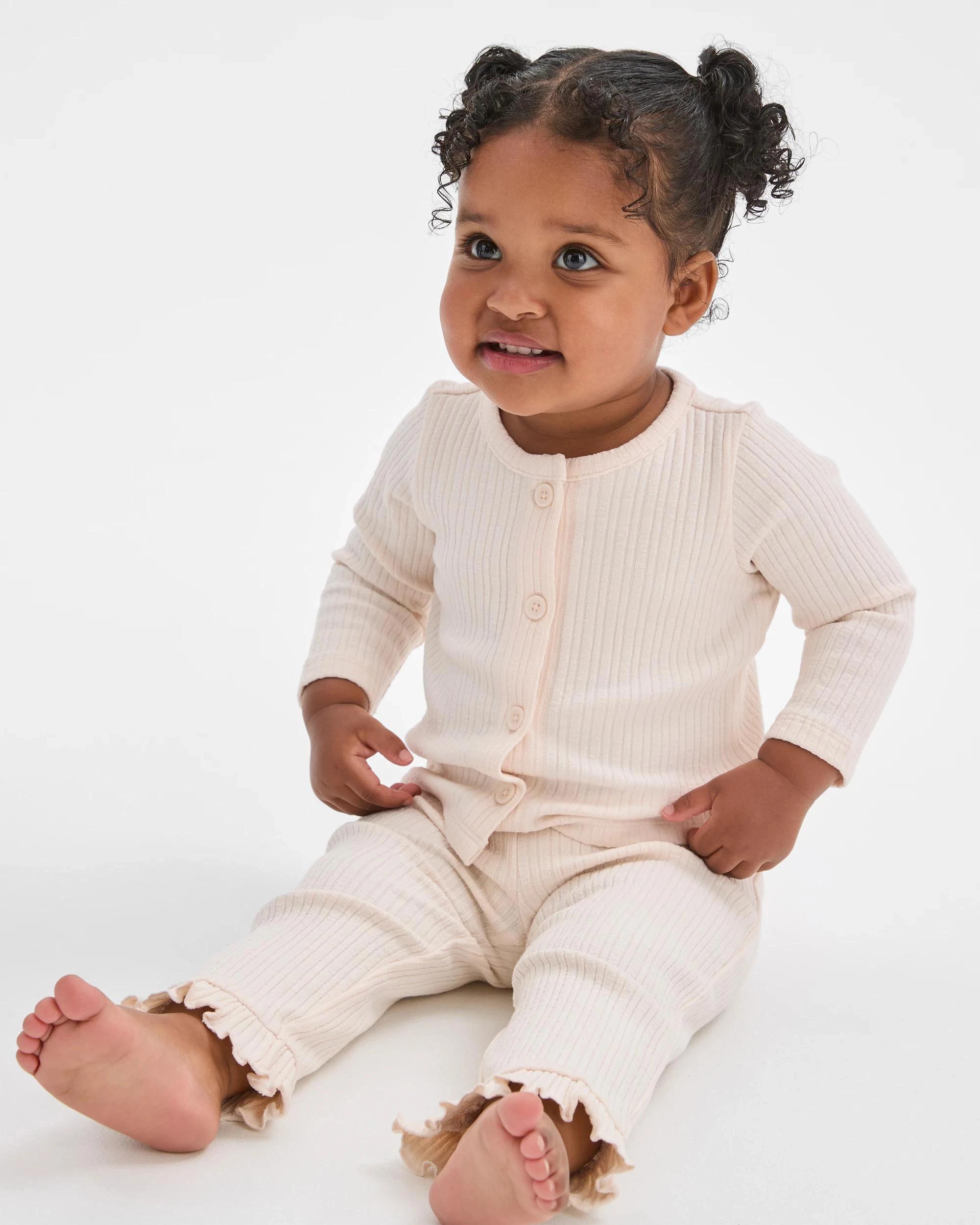 3 Target Baby Baby Rib Cardigan and Pants Set CREAM, 3 of 6