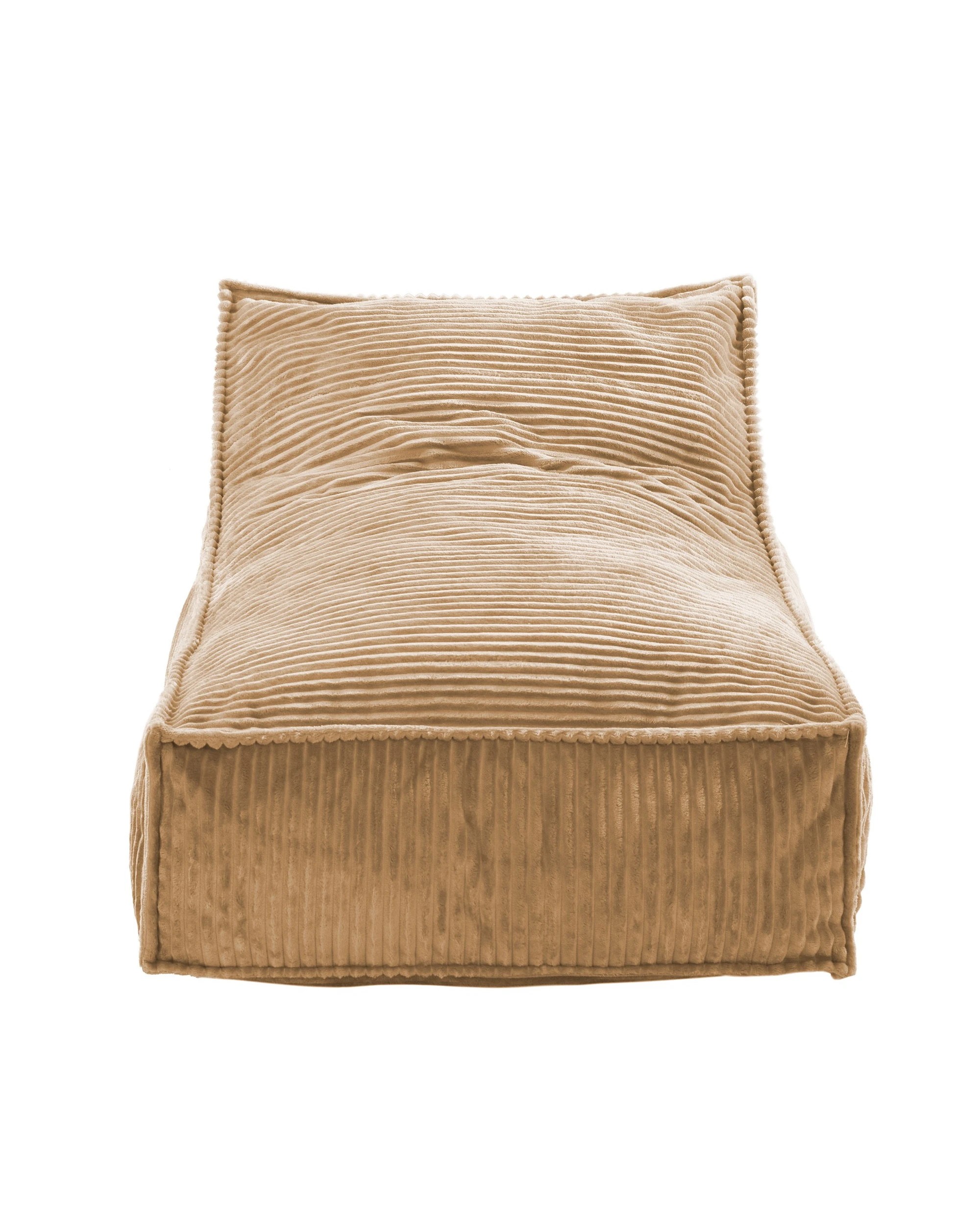3 Cadence & Co. Wilde Ribbed Luxe Fleece Bean Bag Lounge Cover - Natural Fawn, 3 of 7