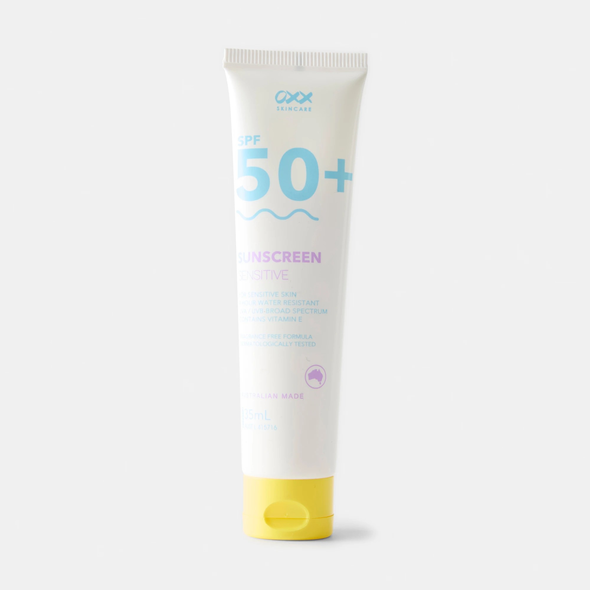 1 OXX Skincare SPF 50+ Sensitive Sunscreen 35ml - Vitamin E, 1 of 3