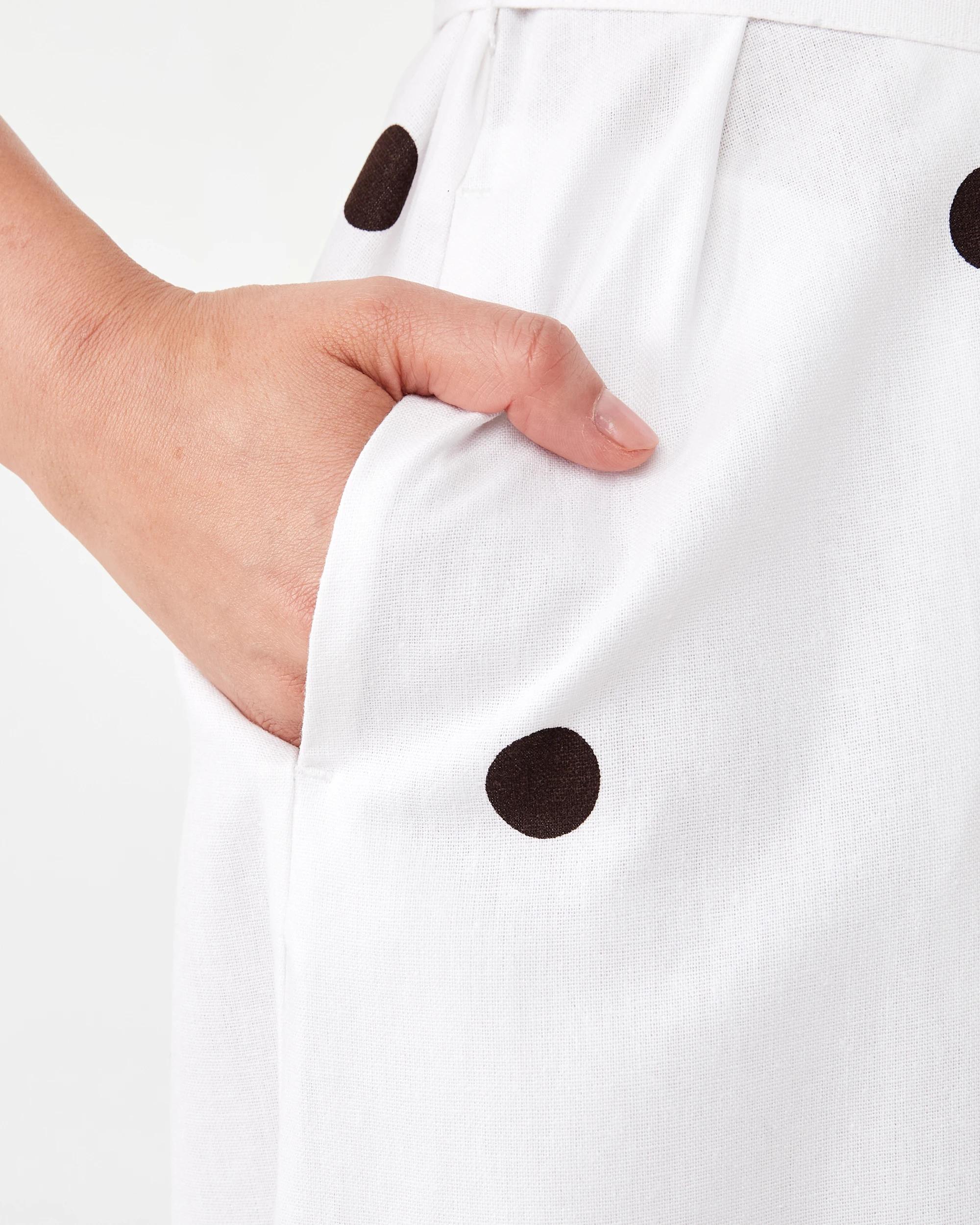 8 Short Sleeve Belted Midi Shirt Dress Choc Spot, 8 of 8