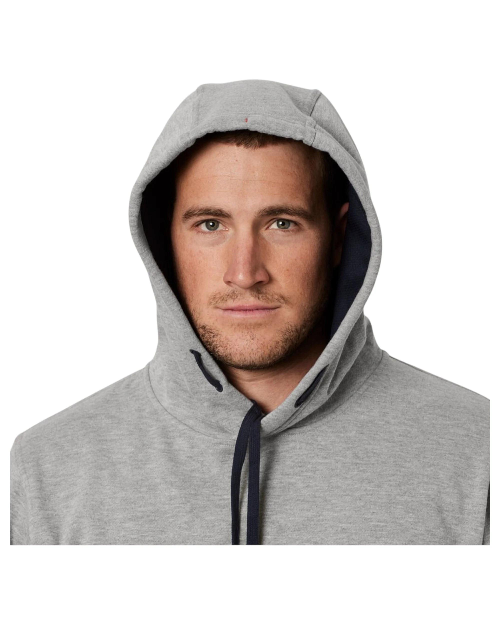 9 Hard Yakka Mens Brushed Fleece Hoodie Jumper Grey Marle GREY MARLE, 9 of 9