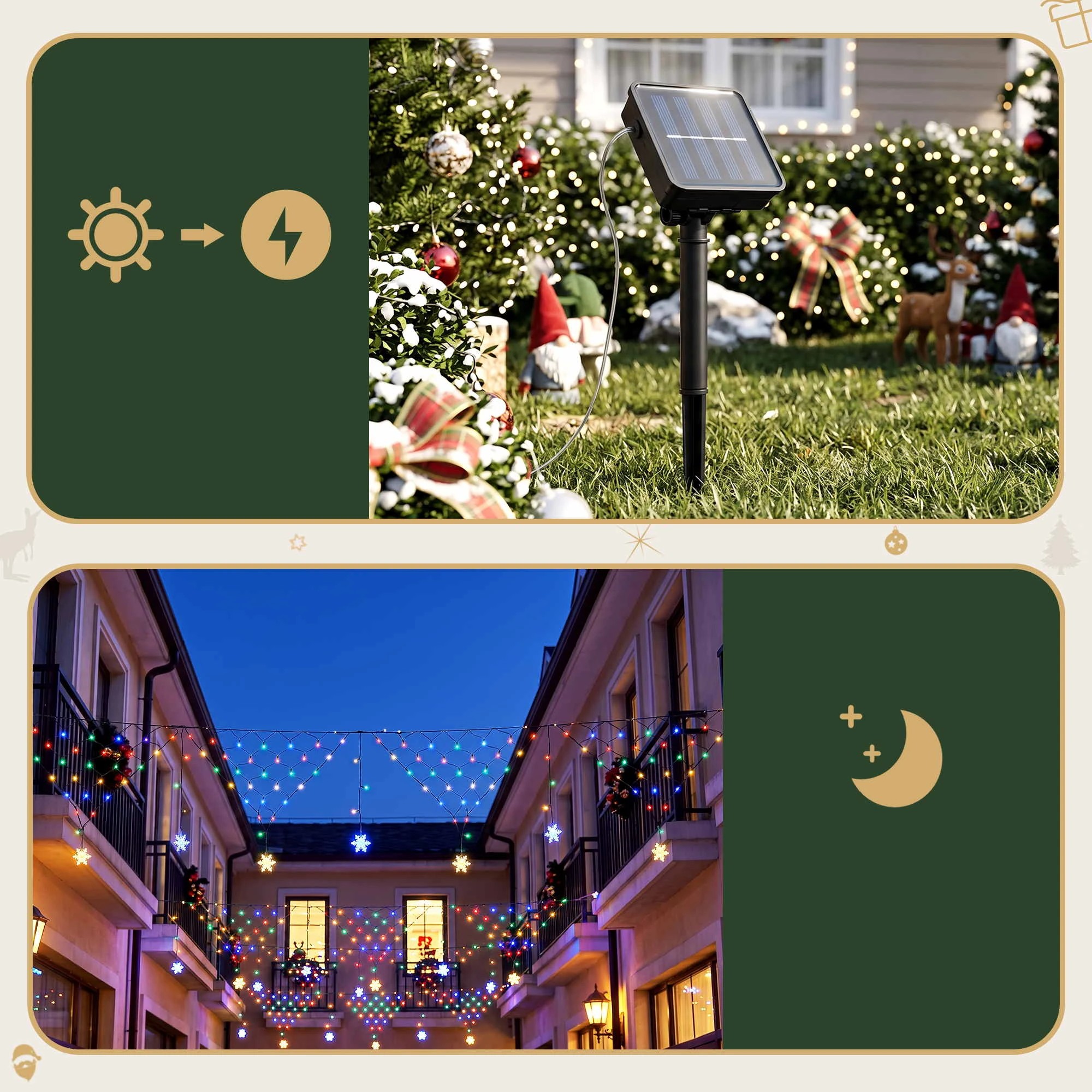 5 Jingle Jollys Christmas Lights Solar Fairy Lights Christmas Decorations 4m - Multi, 5 of 8
