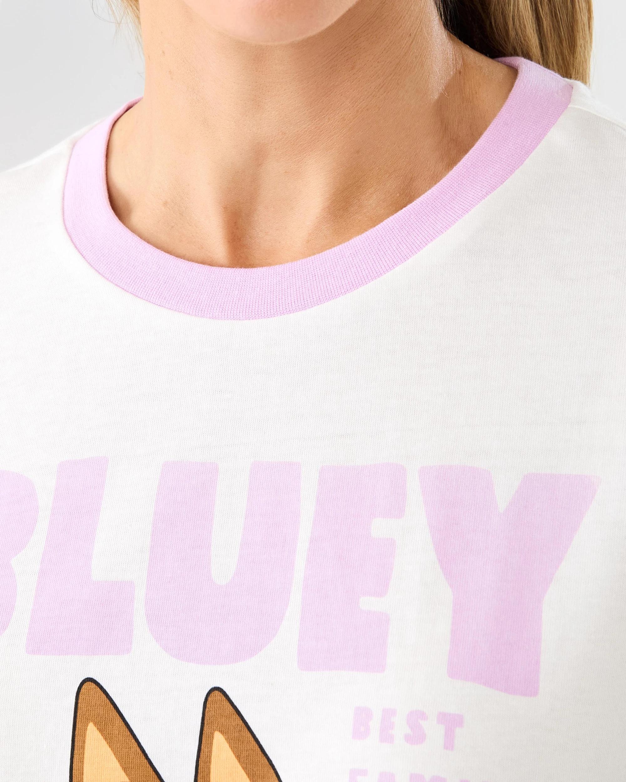 7 Bluey License Short Sleeve Cotton Knit Top and Woven Shorts Family Matching Pyjama Set Bluey, 7 of 9