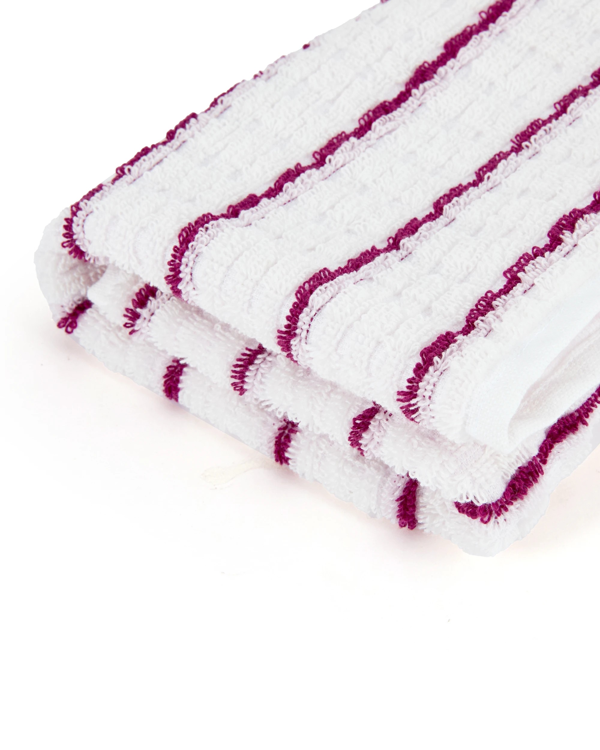 4 Pinstripe Cotton Hand Towel - Pink, 4 of 5