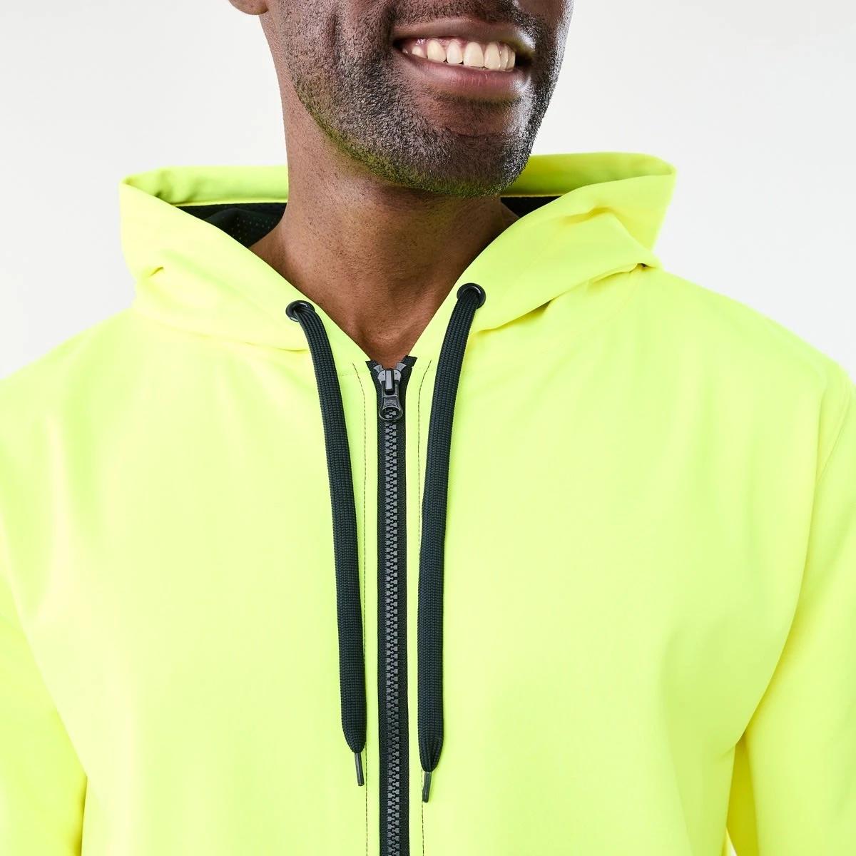 5 Hi-Visibility Zip Through Hoodie Yellow, 5 of 6