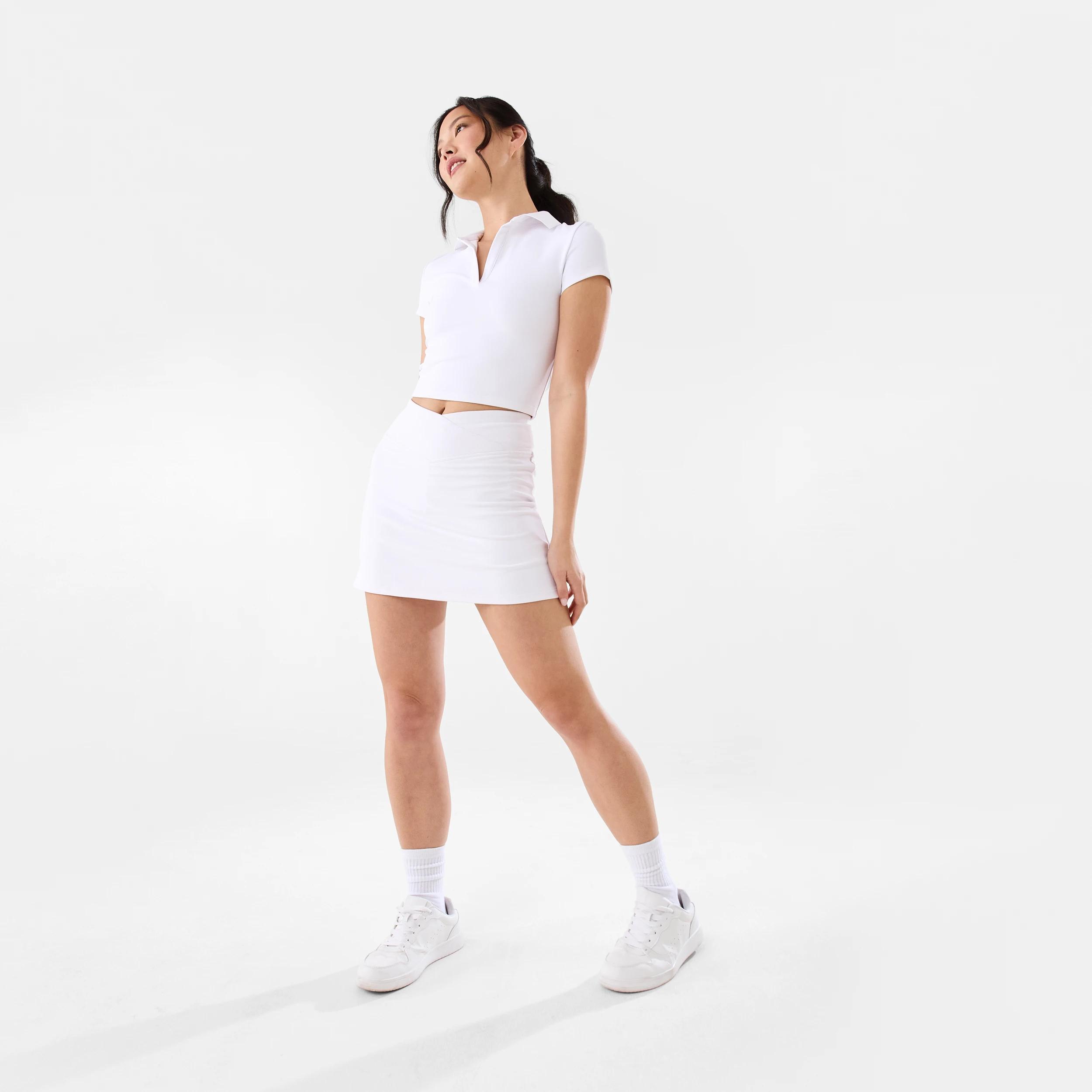 2 Active Womens Rib V-Skort White, 2 of 7