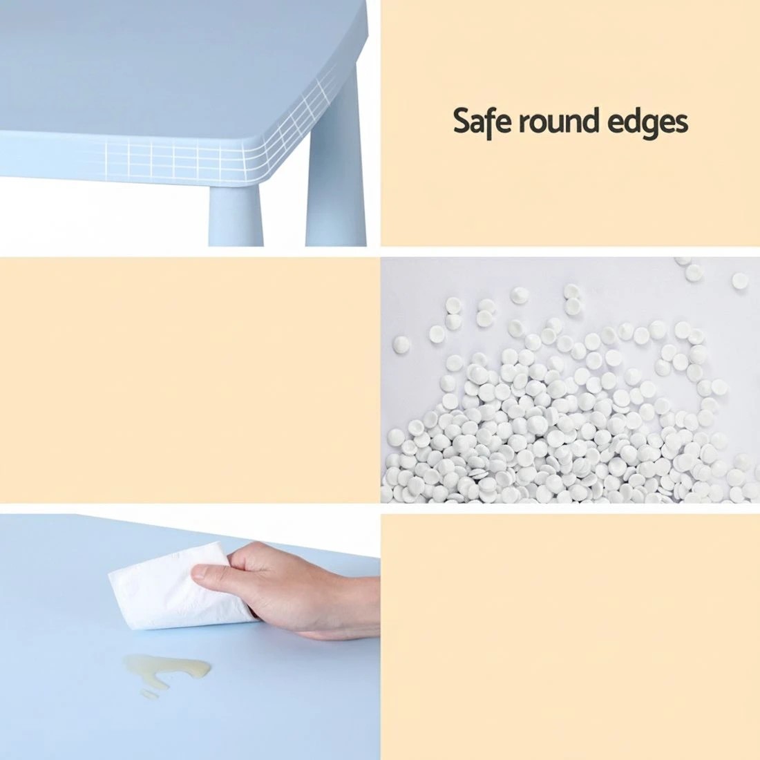 4 1 Keezi Kids Table and 2 Chairs Set - Blue, 4 of 5