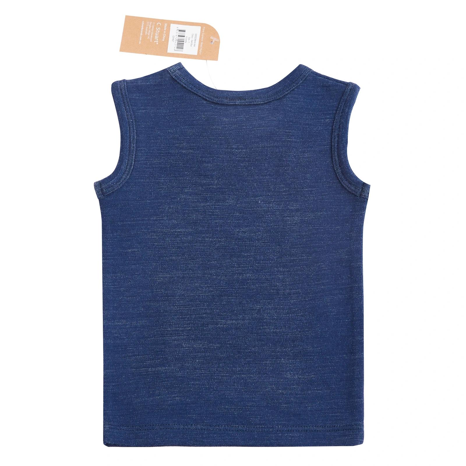 2 Merino Baby Australian Merino Wool Merino Vest- Navy Marle NAVY MARLE, 2 of 6