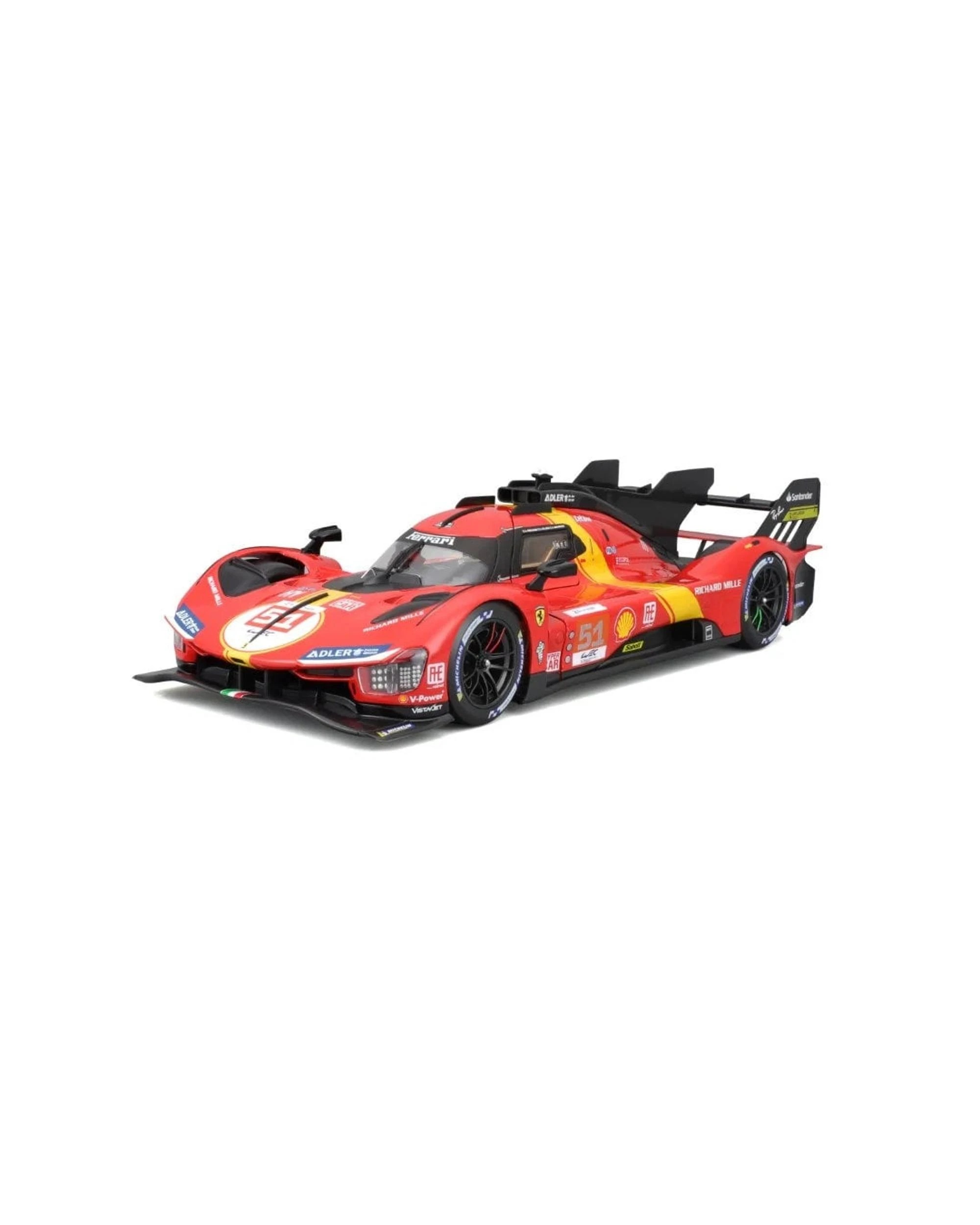 2 Bburago Ferrari Racing 2023 Ferrari 499P Le Mans Hypercar #51 24h Le Mans Winning Car 1:18 Scale Diecast Vehicle, 2 of 9