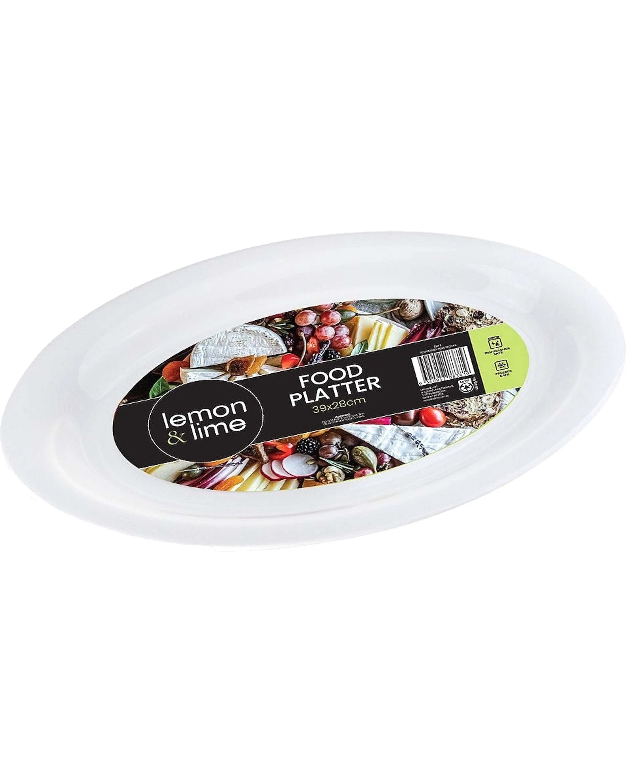 2 United Living Plastic Oval Serving Platter 39cm - White, 2 of 3