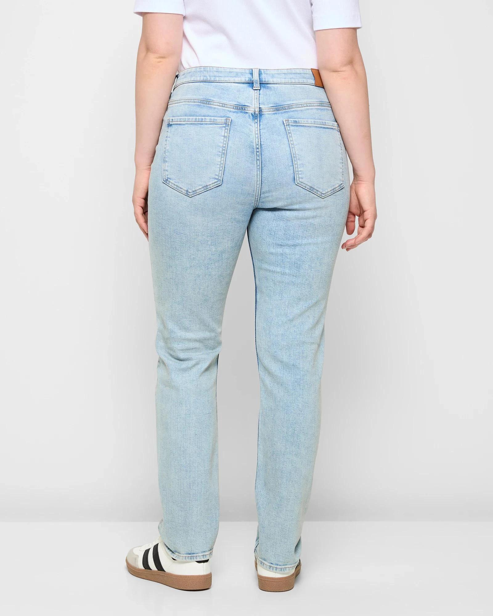 4 Target High Rise Full Length Straight Cut Denim Jeans - Alexa BRIGHT LIGHT WASH, 4 of 5