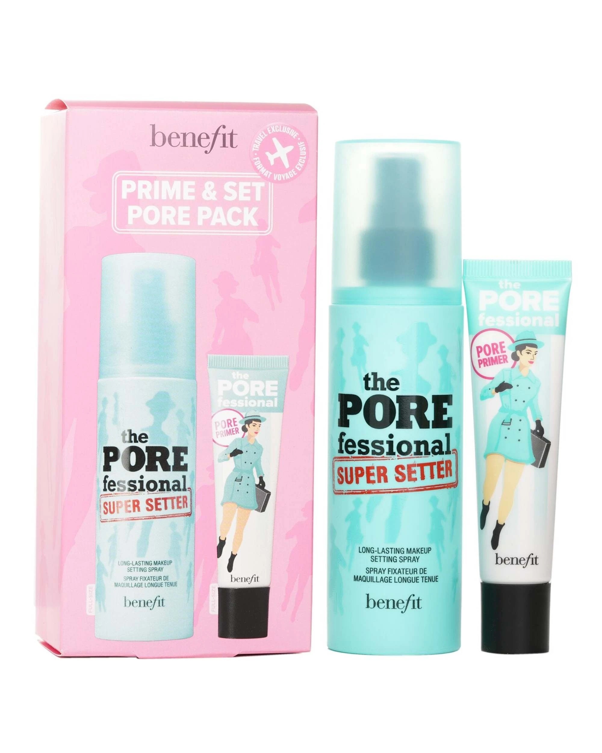 1 Benefit The Porefessional Primer & Super Setter Setting Spray Set 2pcs - Clear, 1 of 3