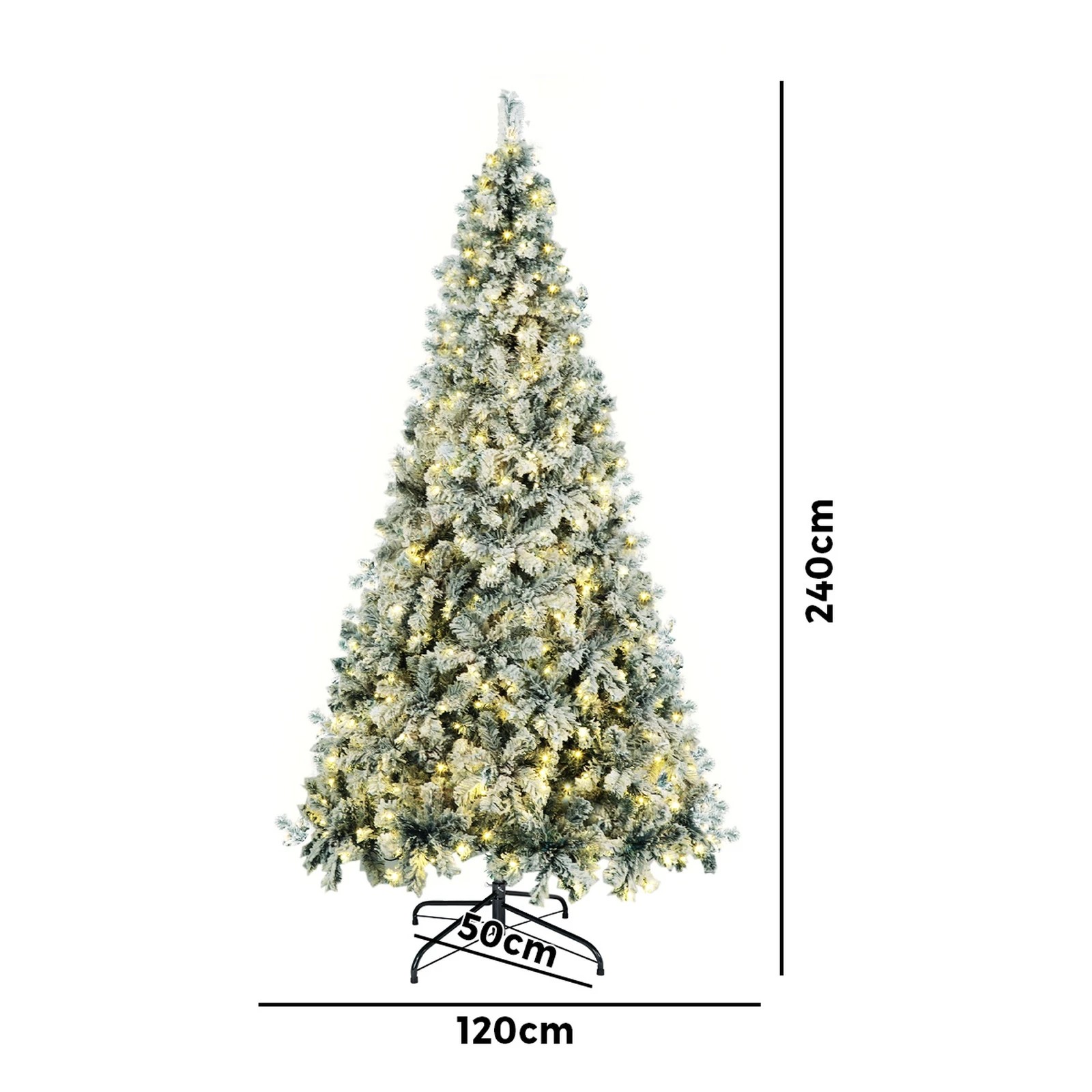 7 Tinseltown LED Christmas Tree 2.4M 8FT Xmas Trees Snow Flocked Decorations - White, 7 of 7