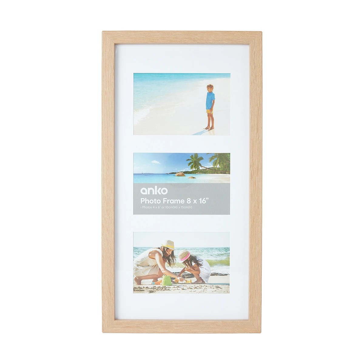 1 Eden Collage Frame 8in. x 16in. - Oak Look, 1 of 6
