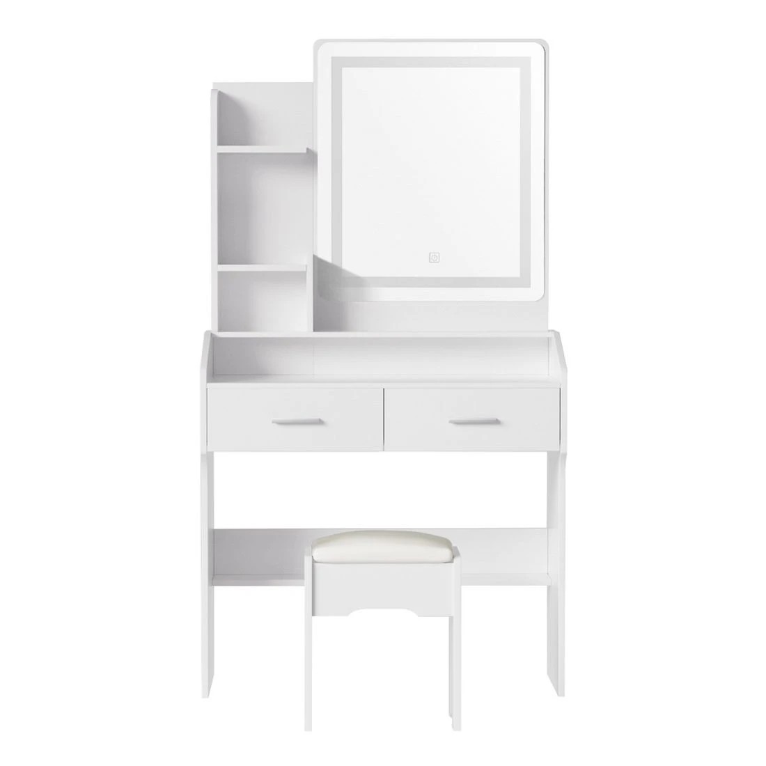 5 Artiss Dressing Table Set Stool Led  Doria - White, 5 of 8