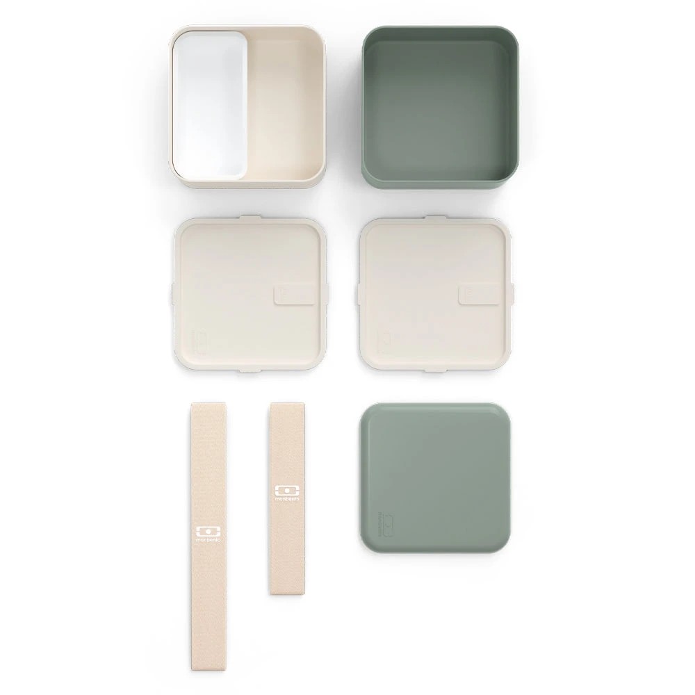 5 Monbento Mb Square Bento Box Bi-Colour - Green - Green, 5 of 5