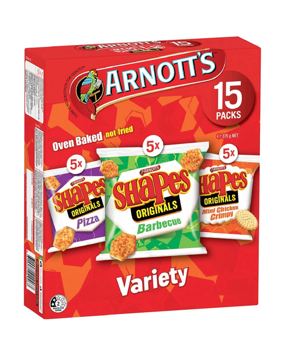 Arnott's Shapes Assorted 15 Pack