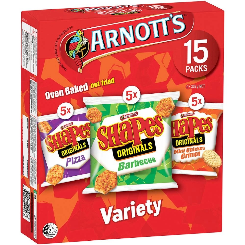1 Arnott's Shapes Assorted 15 Pack, 1 of 4