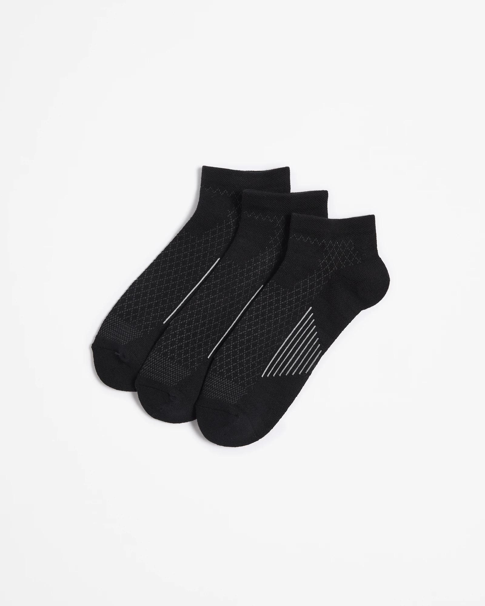 1 Australian Cotton Blend 3 Pack Performance Low Cut Socks - Maxx BLACK, 1 of 3