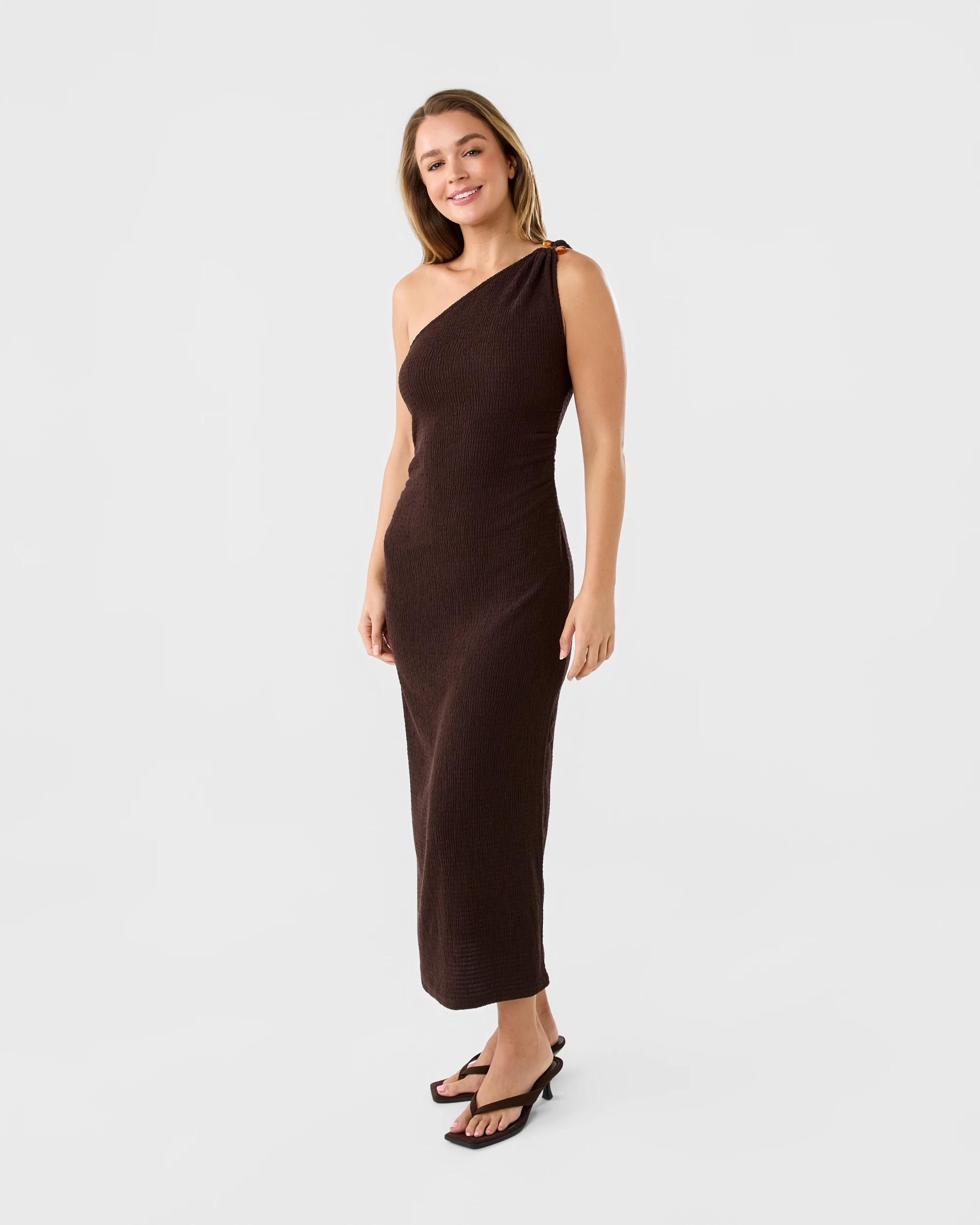 2 Sleeveless Textured Bead Detail Midi Dress Cbean, 2 of 6