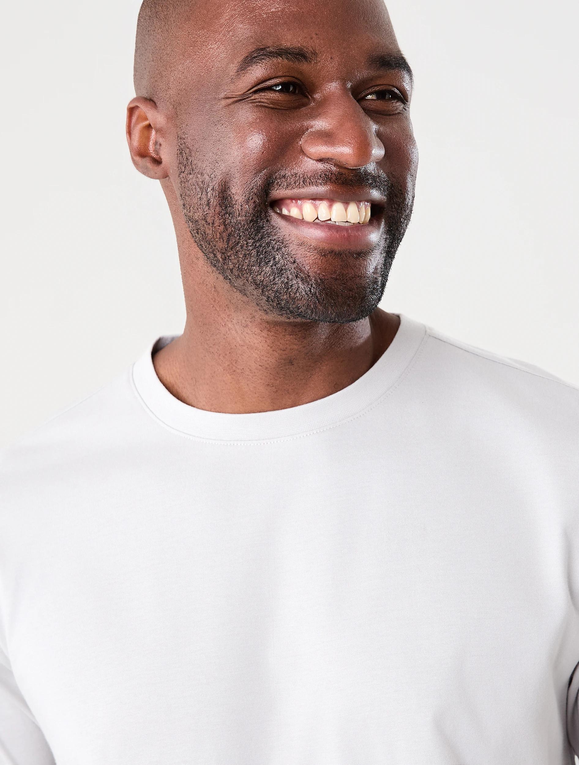 4 Australian Cotton Crew Neck T-shirt GRAY VIOLET, 4 of 6