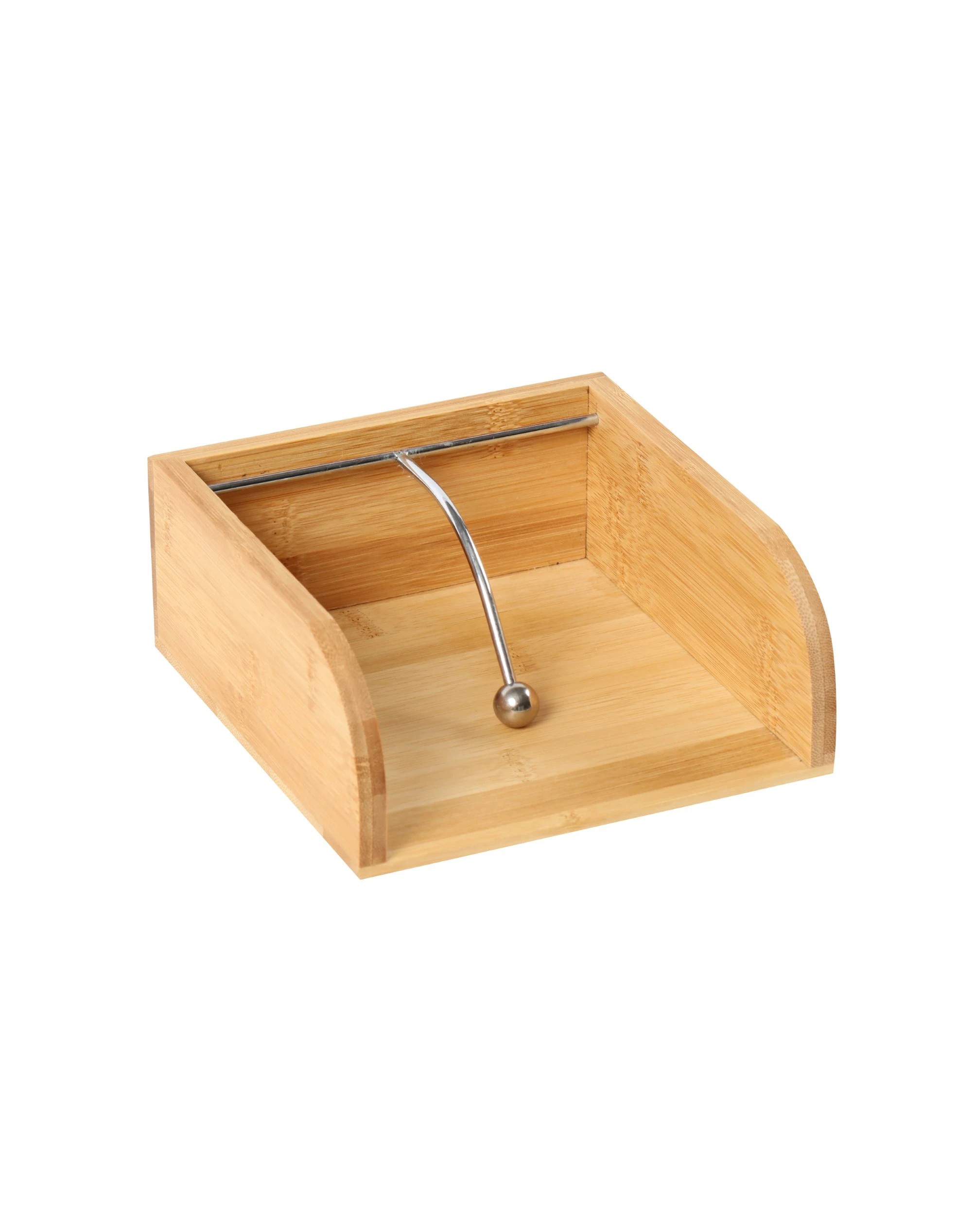1 Sherwood Home Bamboo Napkin Holder 17x17x7cm - Natural, 1 of 6