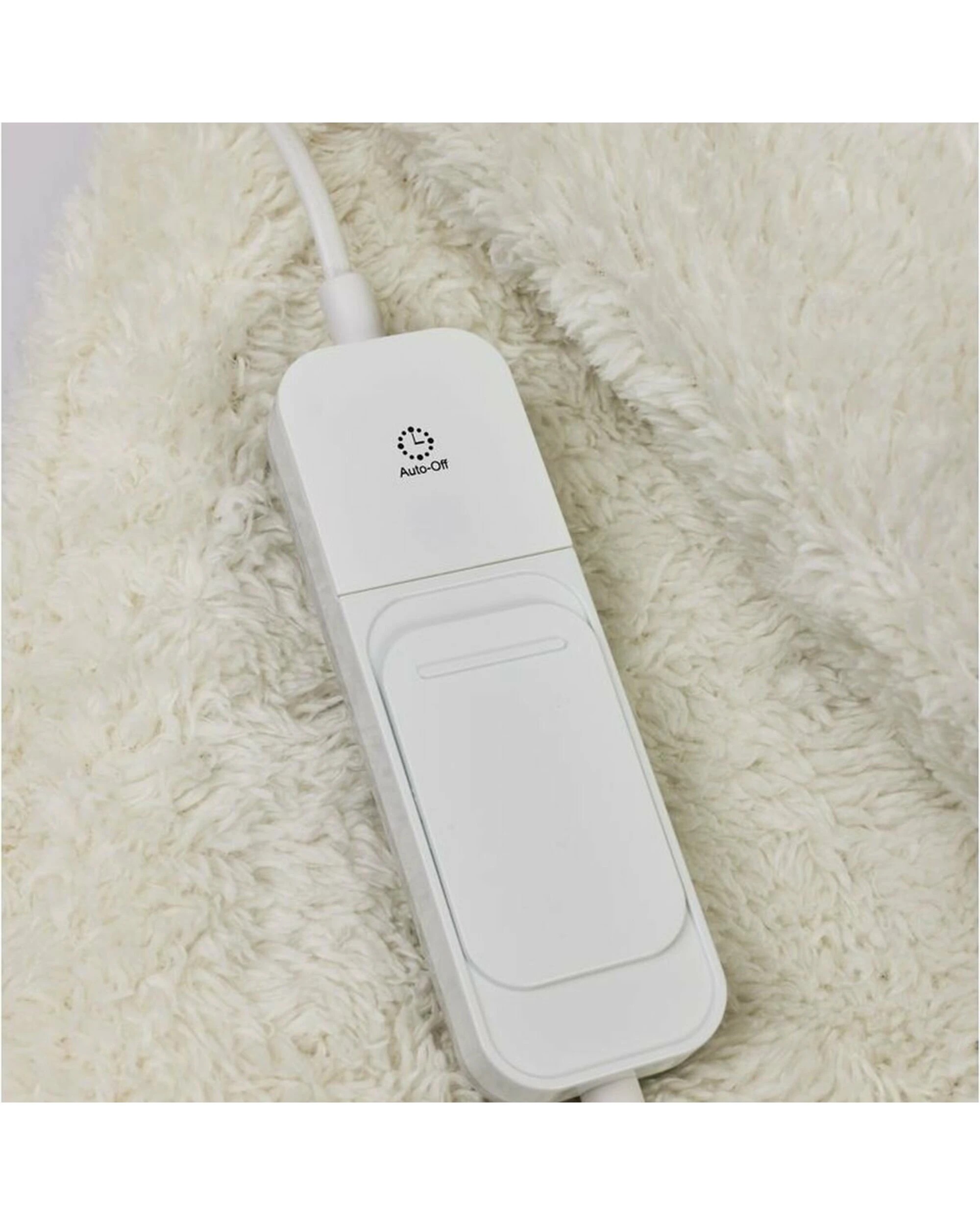 2 Homedics Heated Throw Blanket- Cream, 2 of 5