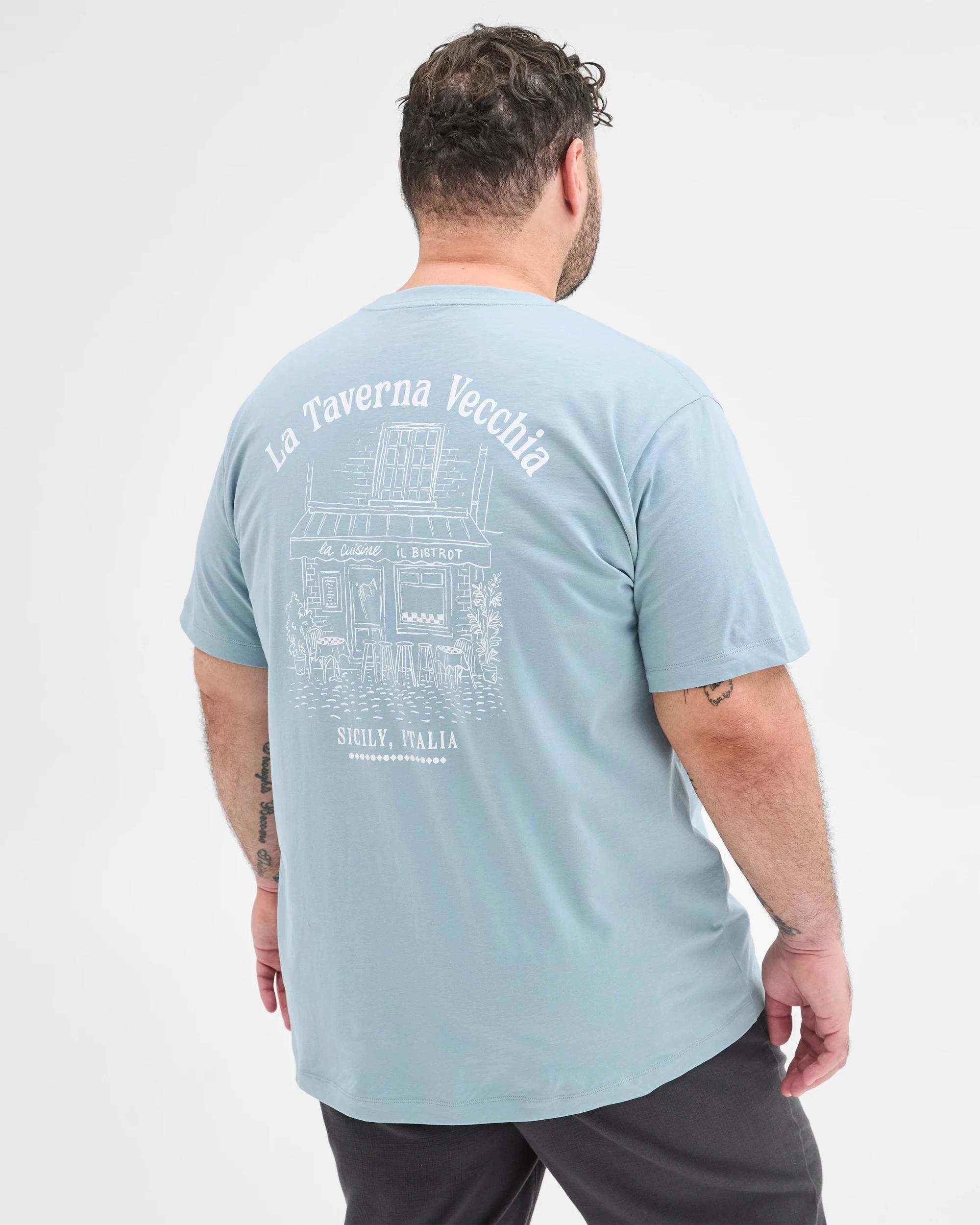 5 Target Man Plus Plus Size Australian Cotton Print T-Shirt DUSTY TEAL, 5 of 5