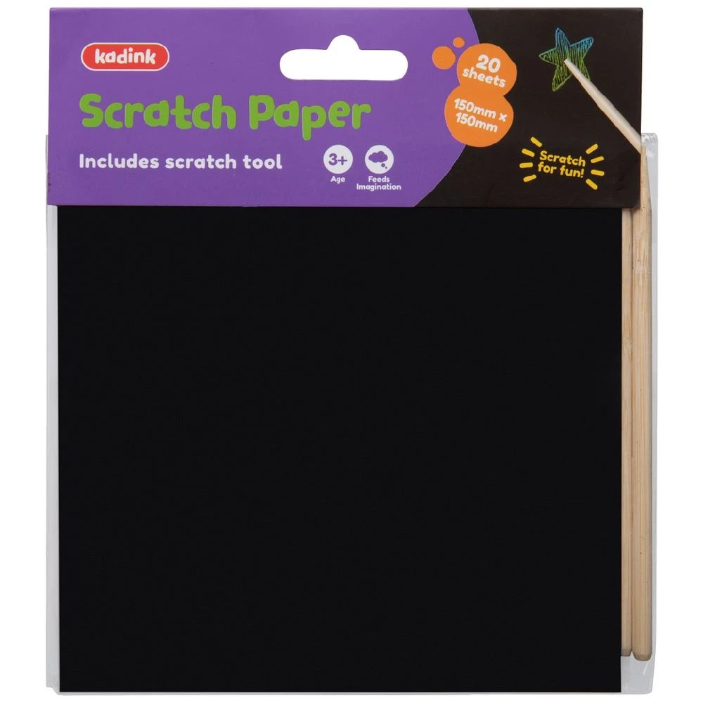 1 Kadink Scratch Paper 150 x 150mm 20 Pack, 1 of 3