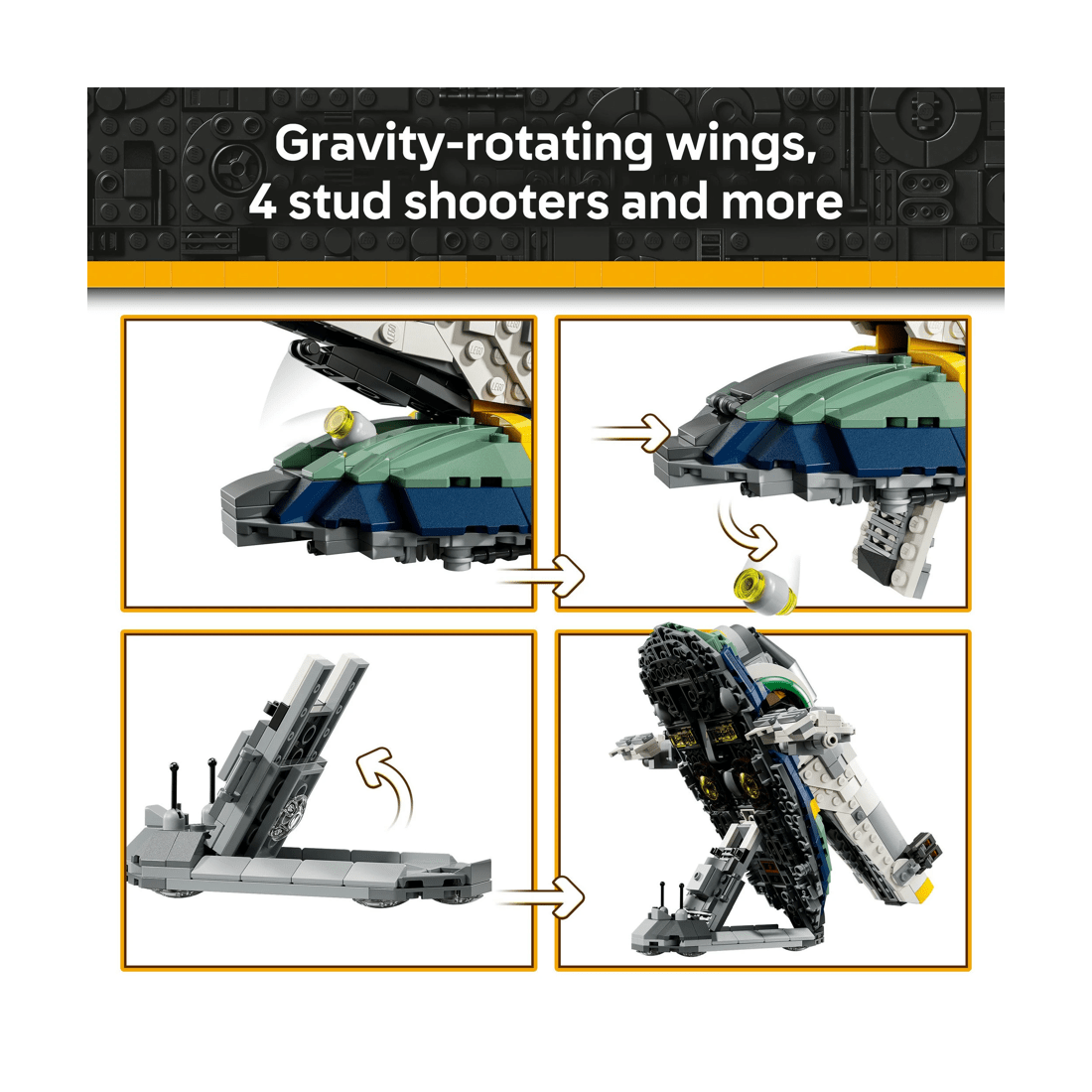 4 LEGO Star Wars Jango Fett's Starship 75433, 4 of 10